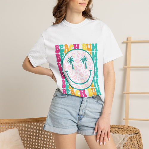 Beach Bum Smile T-Shirt — Retro Tropical Graphic Tee