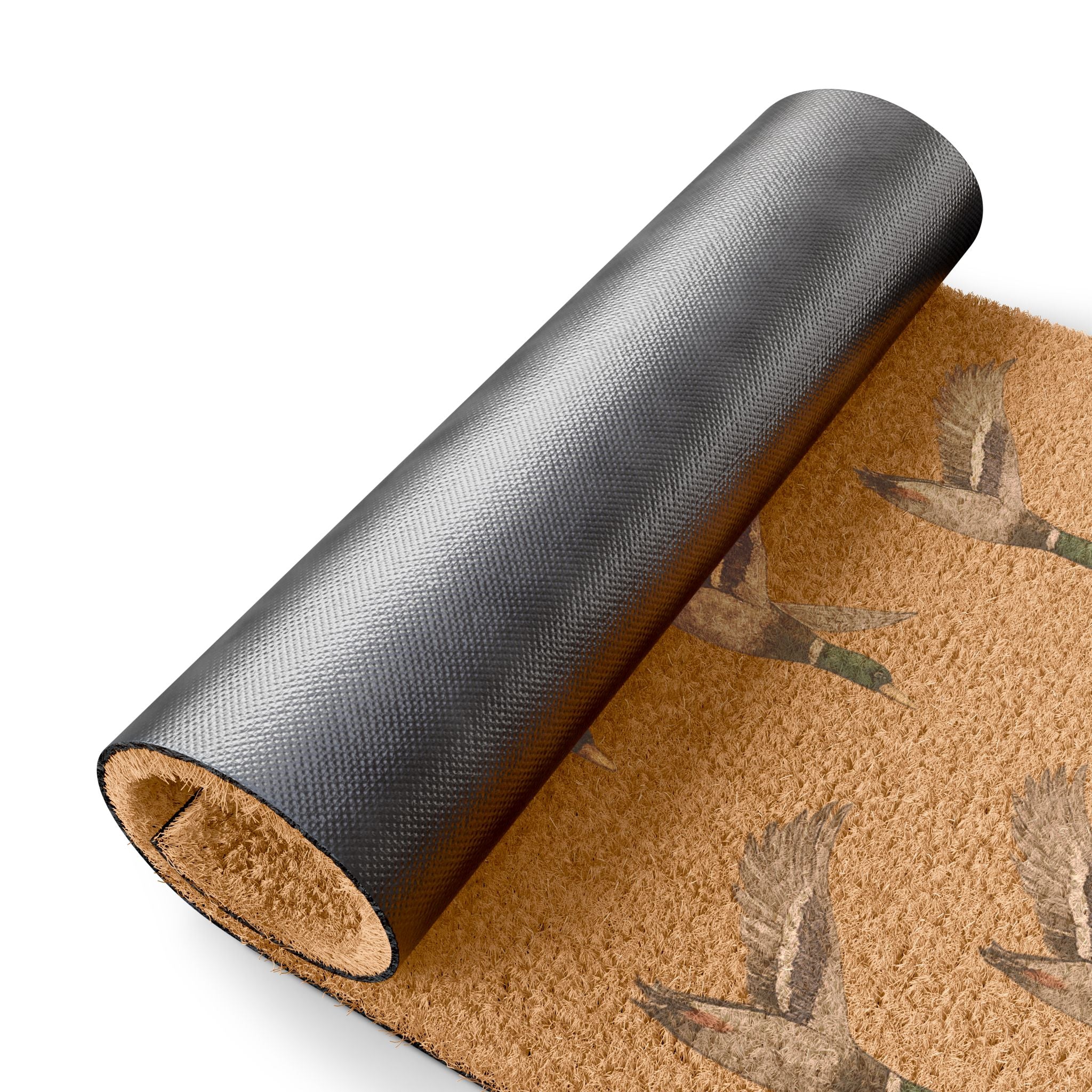 Mallard Duck Doormat – Outdoor Coir Welcome Mat with Flying Ducks Pattern