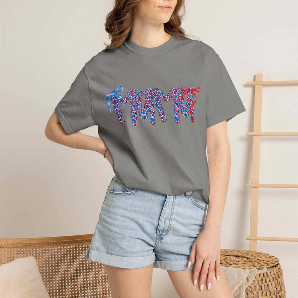 Floral Ribbon 'Mama' Graphic T-Shirt