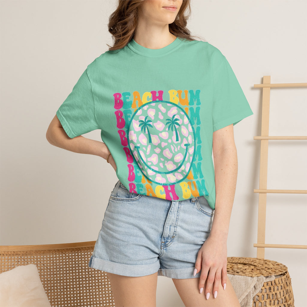 Beach Bum Smile T-Shirt — Retro Tropical Graphic Tee