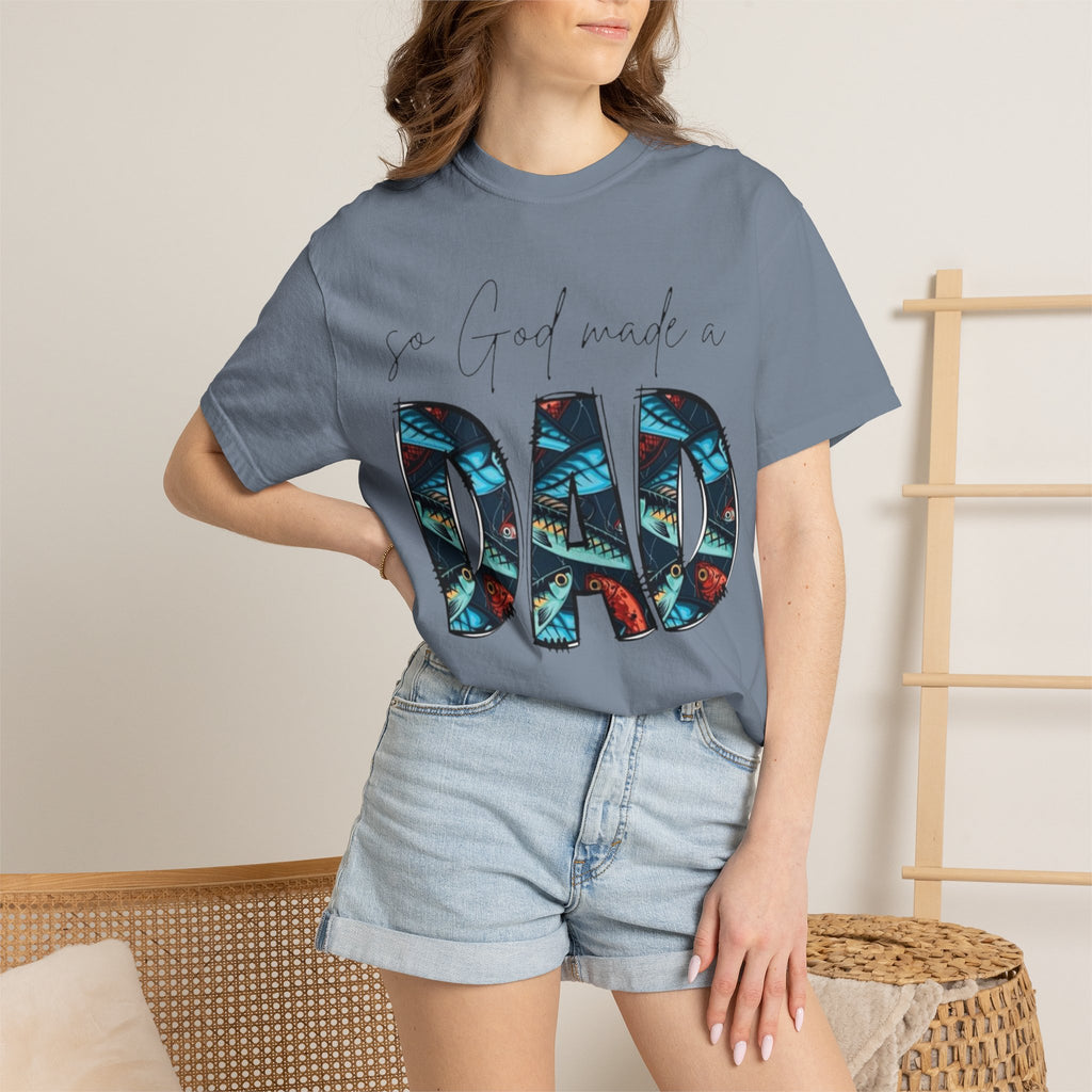 So God Made a Dad T-Shirt — Floral Pattern Father’s Day Tee