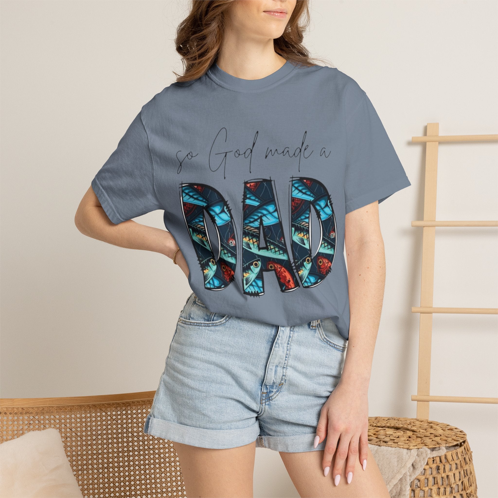So God Made a Dad T-Shirt — Floral Pattern Father’s Day Tee