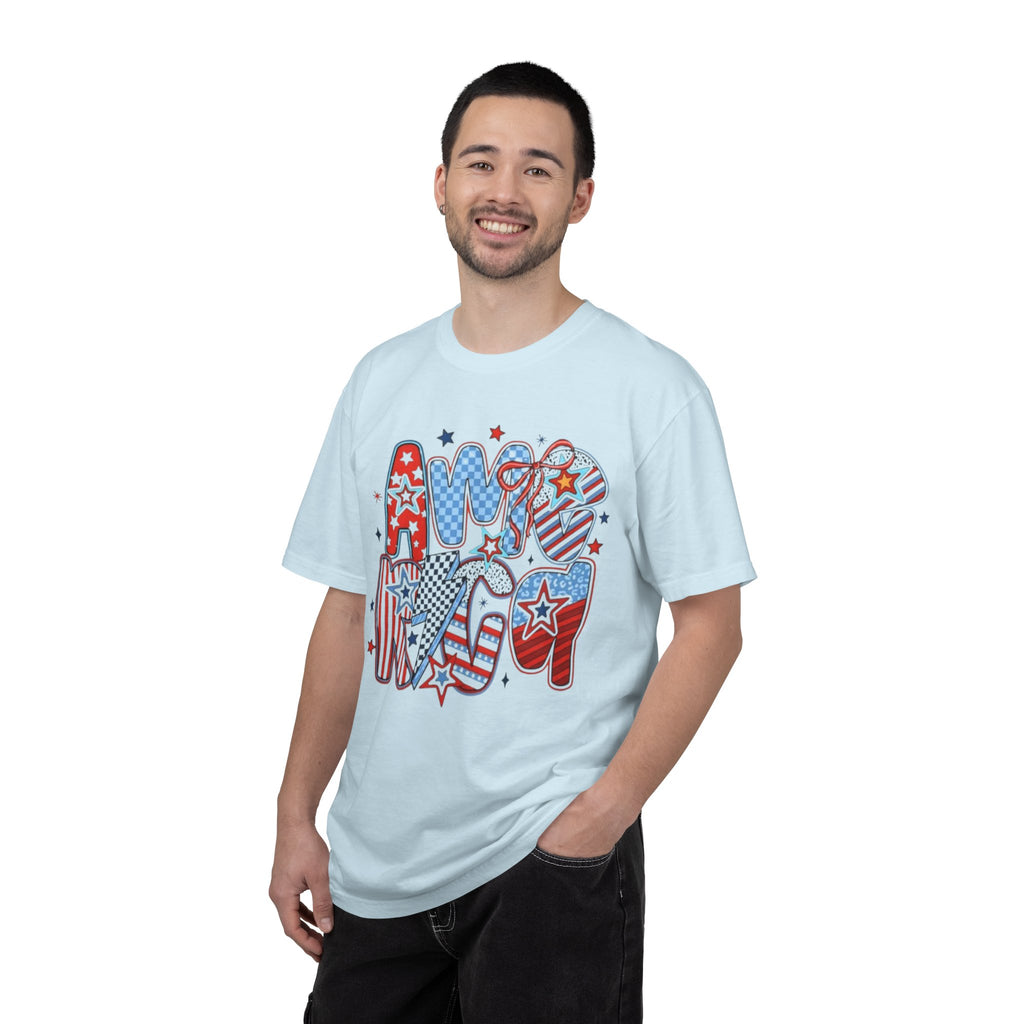 4th of July American Flag "America' Graphic T-Shirt