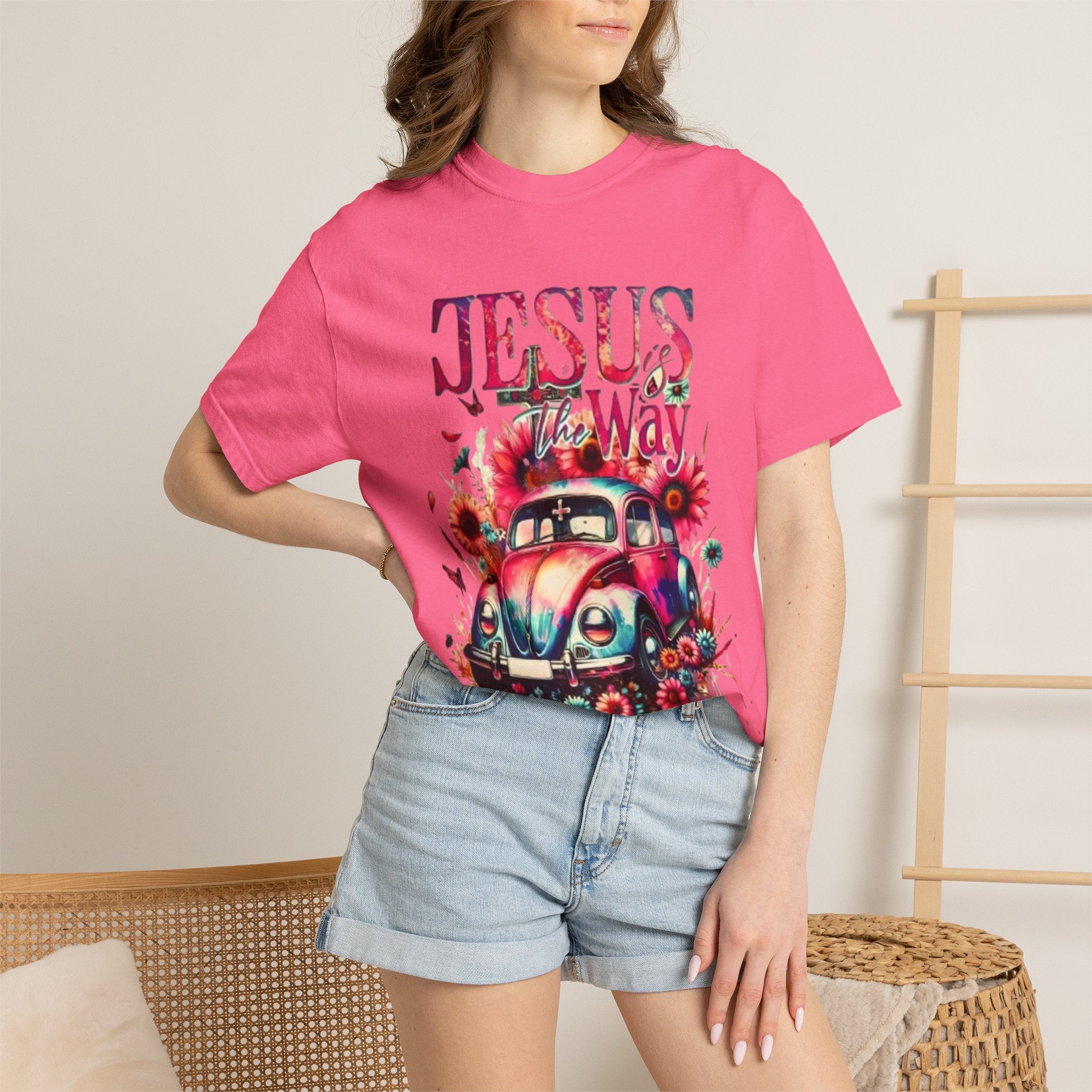 Jesus Is The Way Vintage Beetle T-Shirt