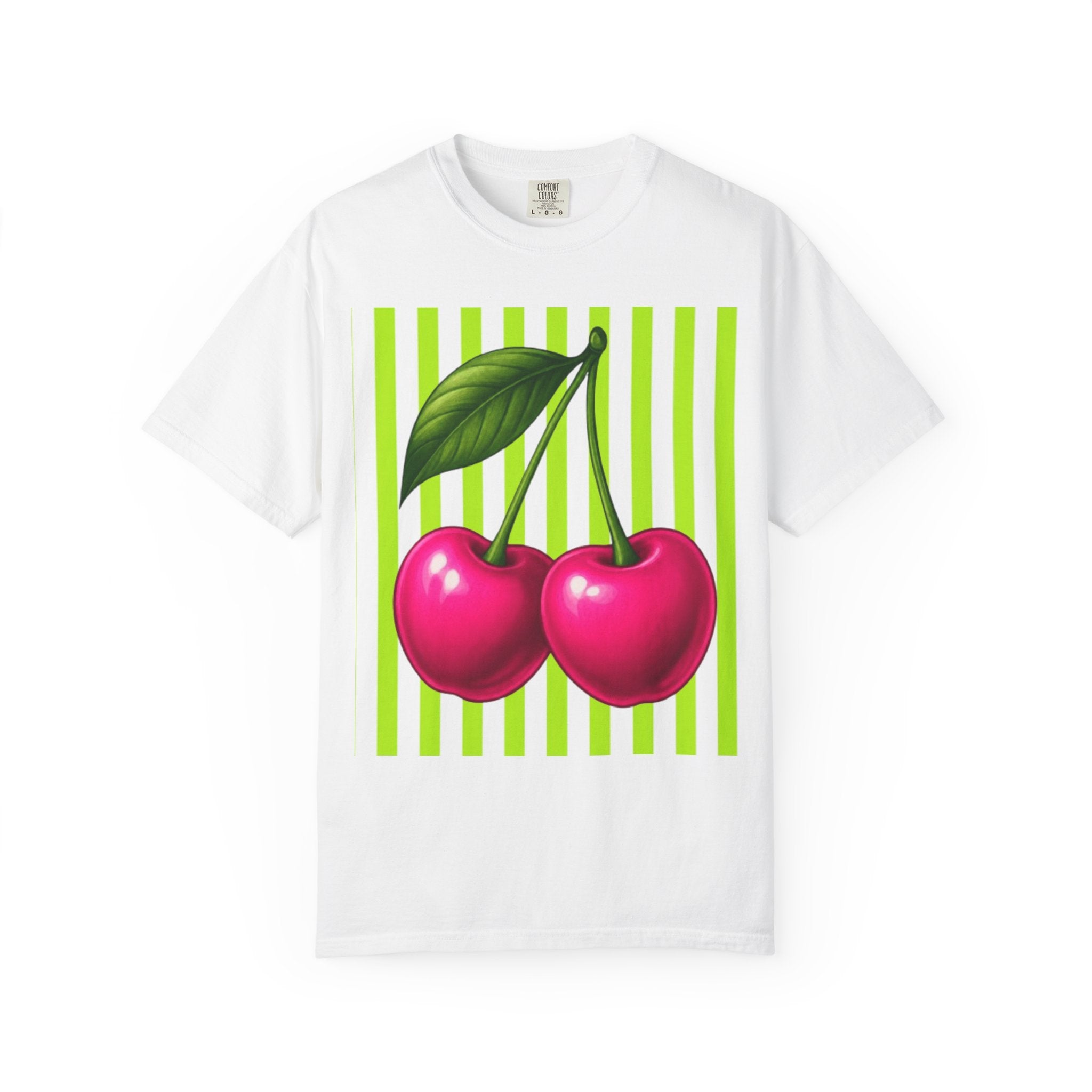 Cherry Striped  Tee