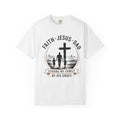 Faith Jesus Dad T-Shirt — "Leading My Family By His Grace" Christian Father Tee