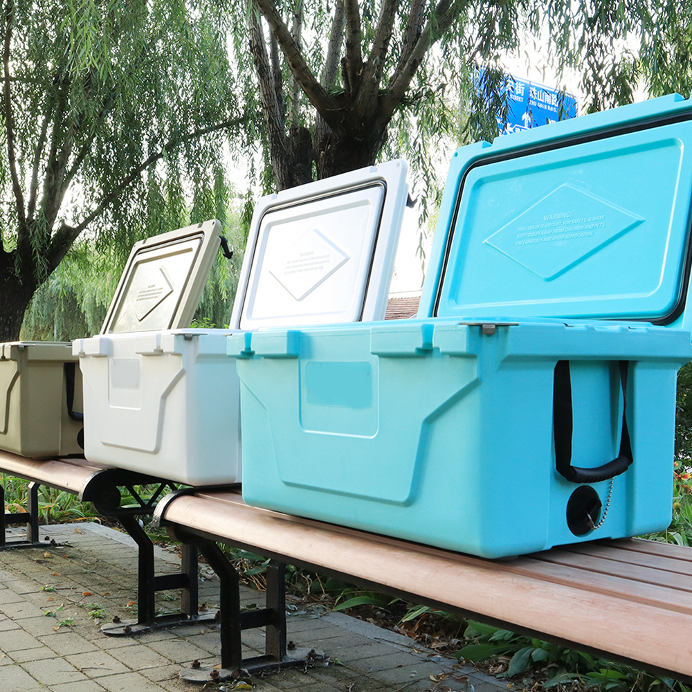 Blue 65QT Outdoor Cooler Ice Chest