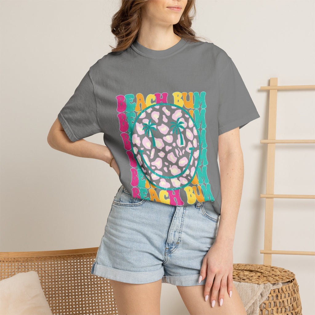 Beach Bum Smile T-Shirt — Retro Tropical Graphic Tee