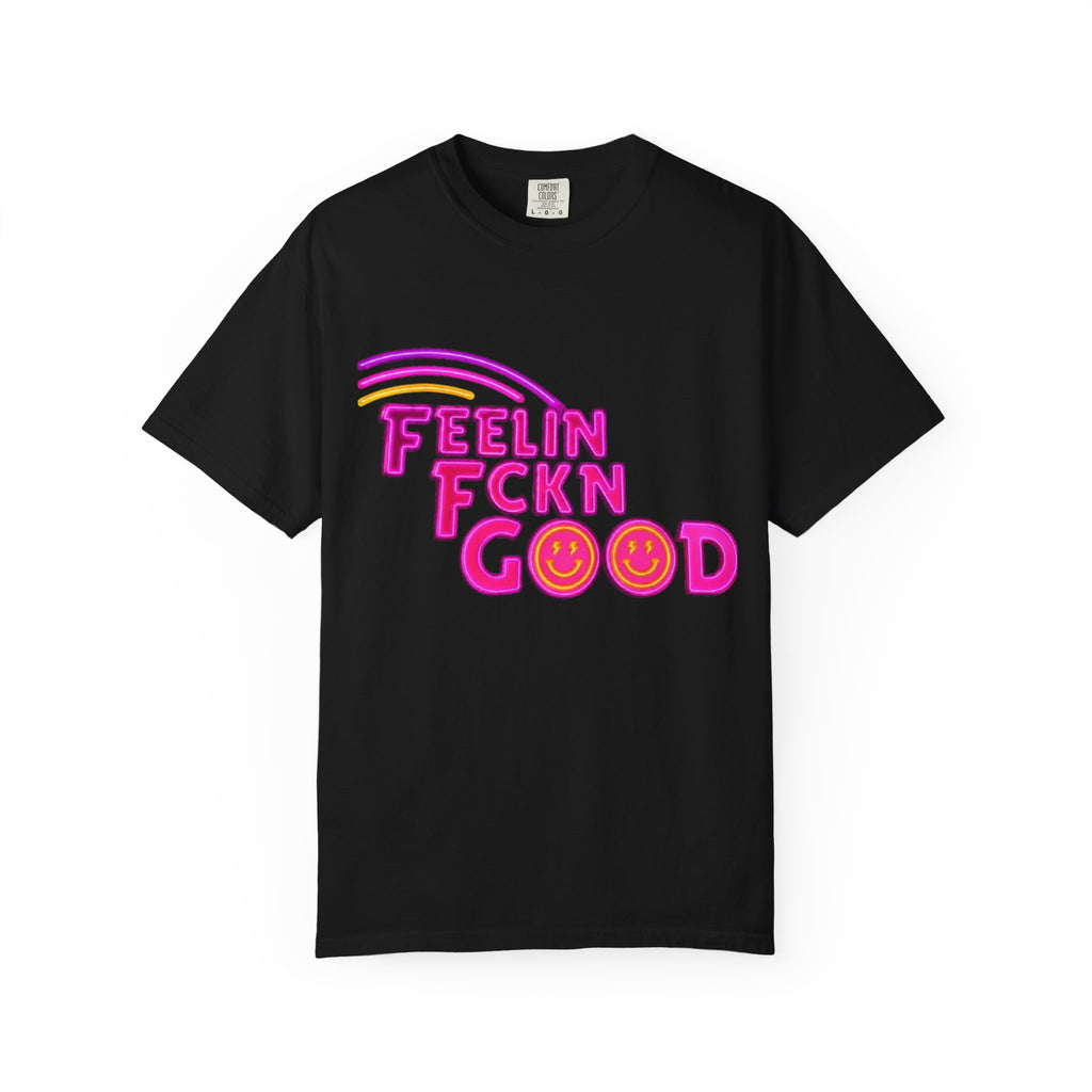 Feelin' Fckn Good T-Shirt – Retro Rainbow Smiley Graphic Tee