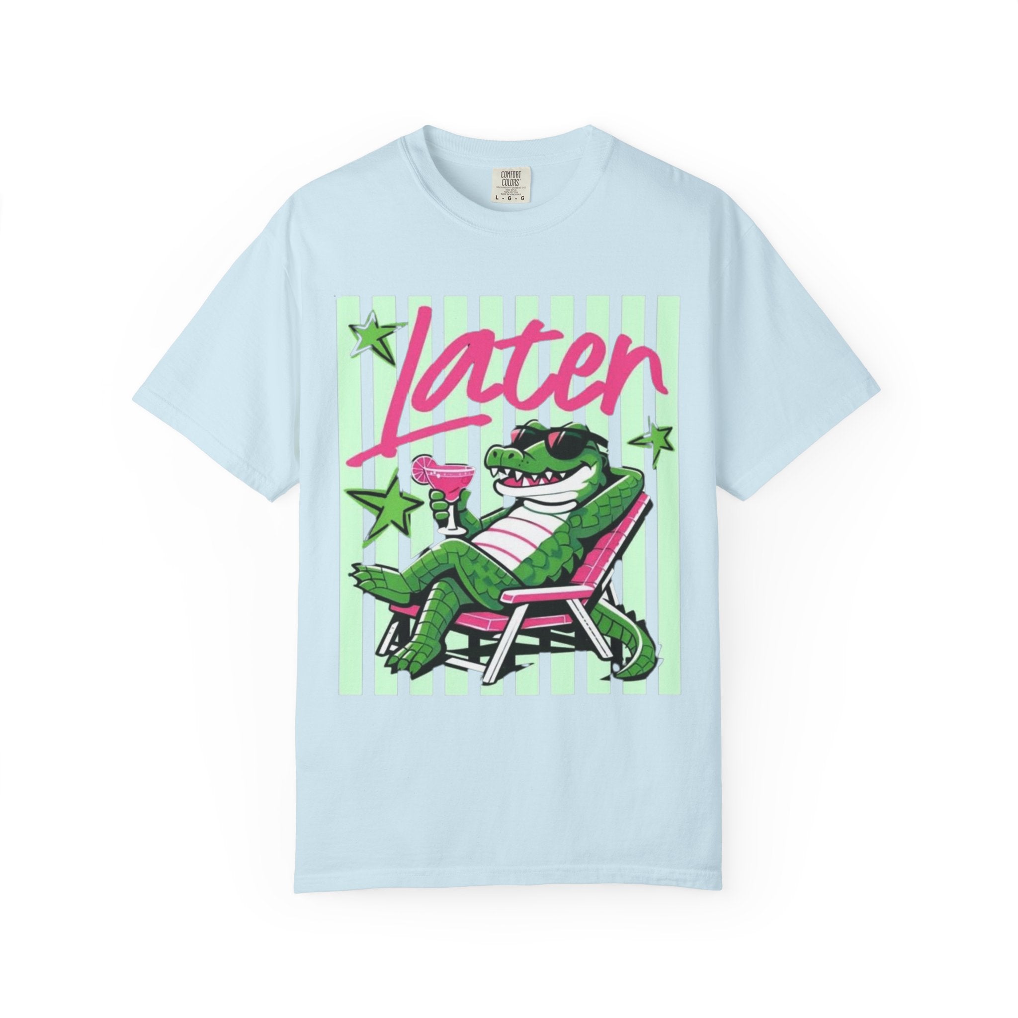 Later Lounge Alligator T-Shirt — Relaxed Croc Graphic Tee