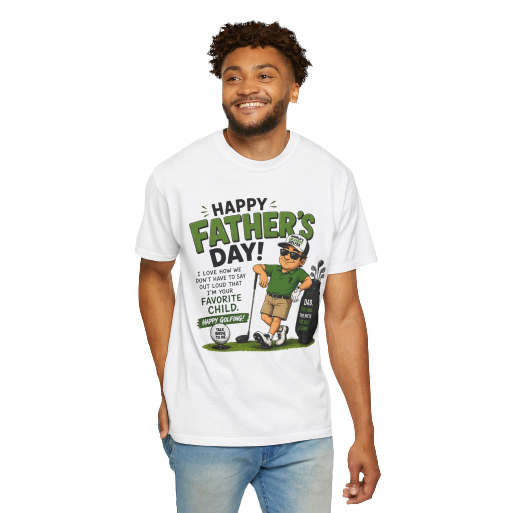 Father's Day Golf T-Shirt — Happy Father's Day 'You're My Favorite Child' Funny Golf Dad Tee