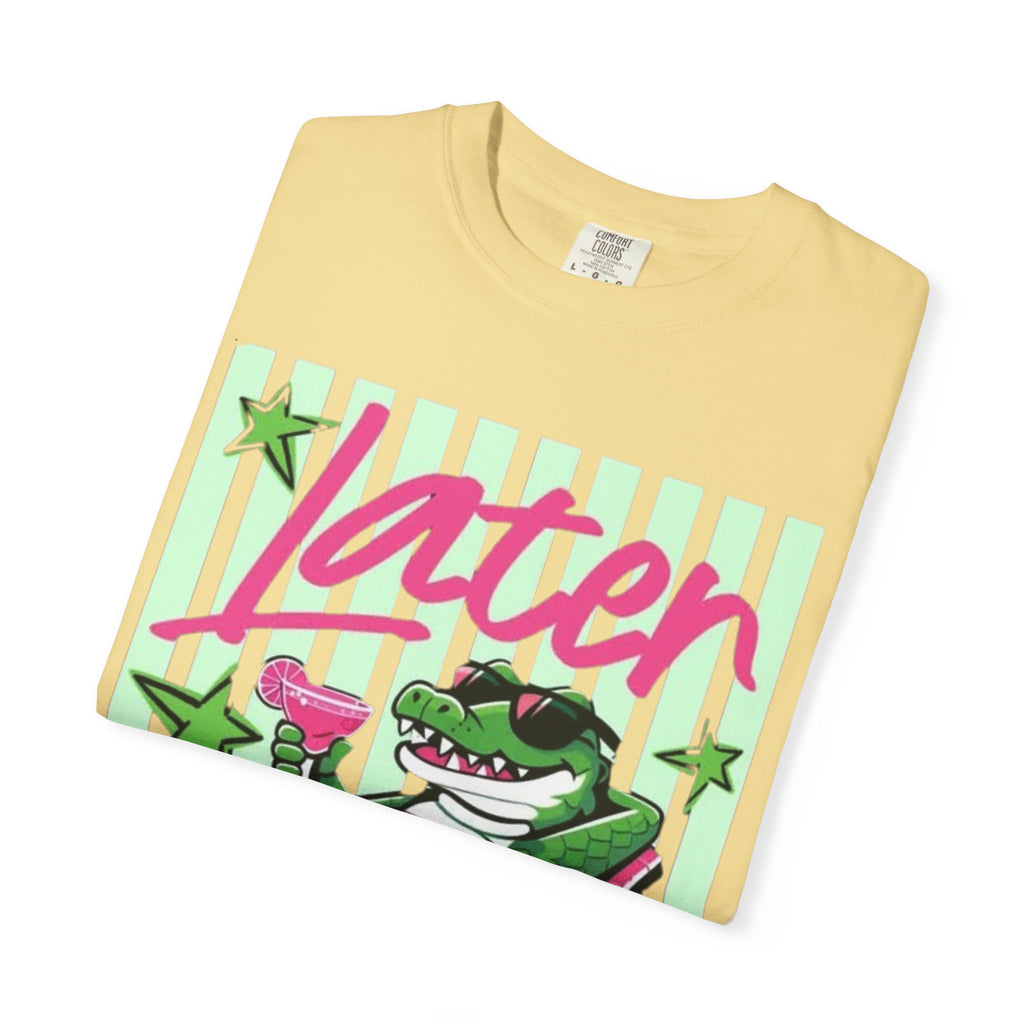 Later Lounge Alligator T-Shirt — Relaxed Croc Graphic Tee