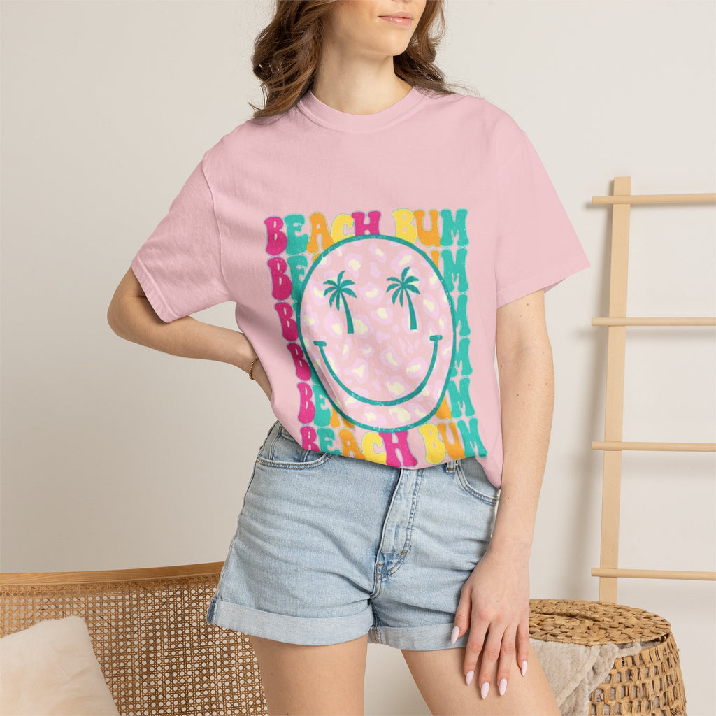 Beach Bum Smile T-Shirt — Retro Tropical Graphic Tee