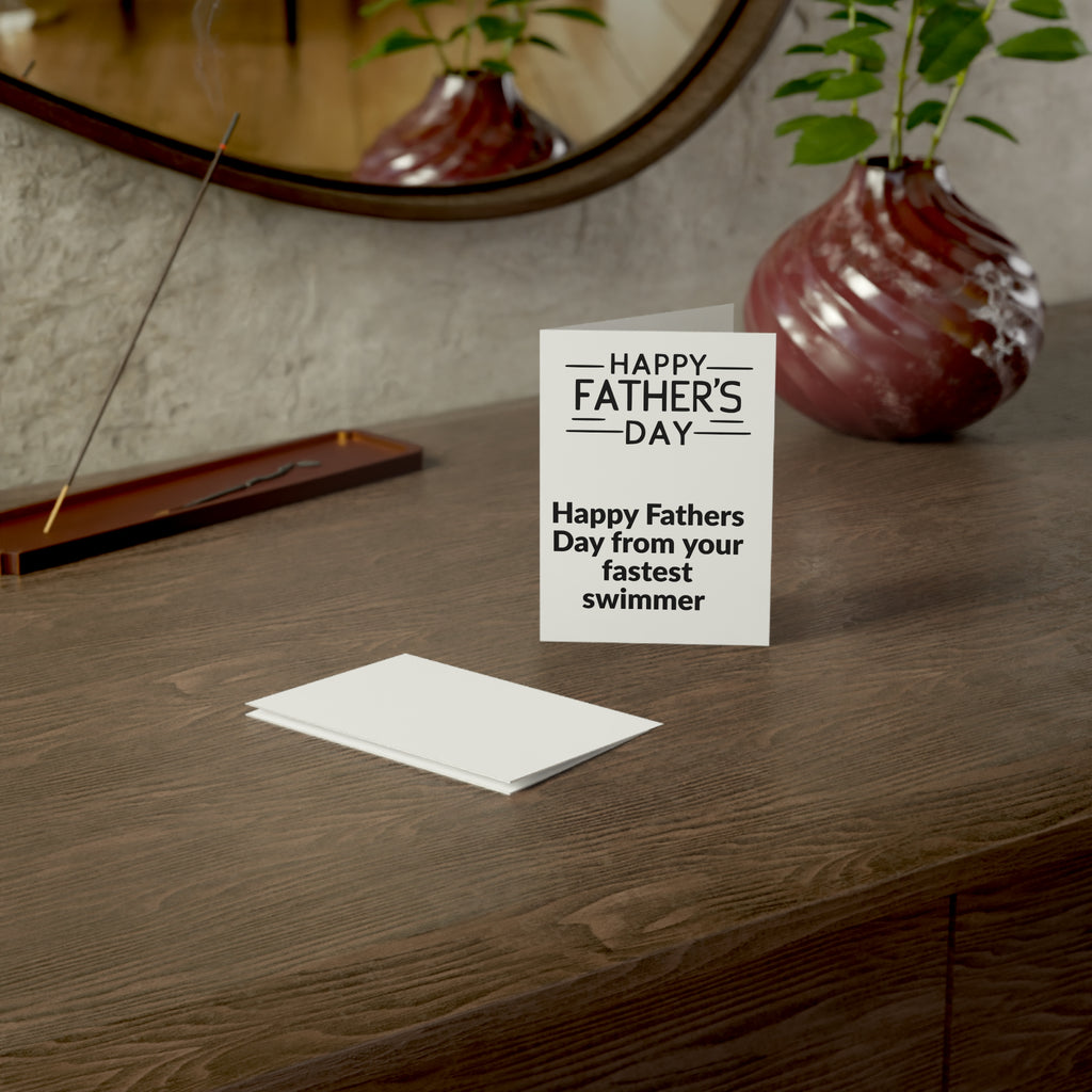 Father's Day Card — "Happy Father's Day from your fastest swimmer" (Greeting Card)