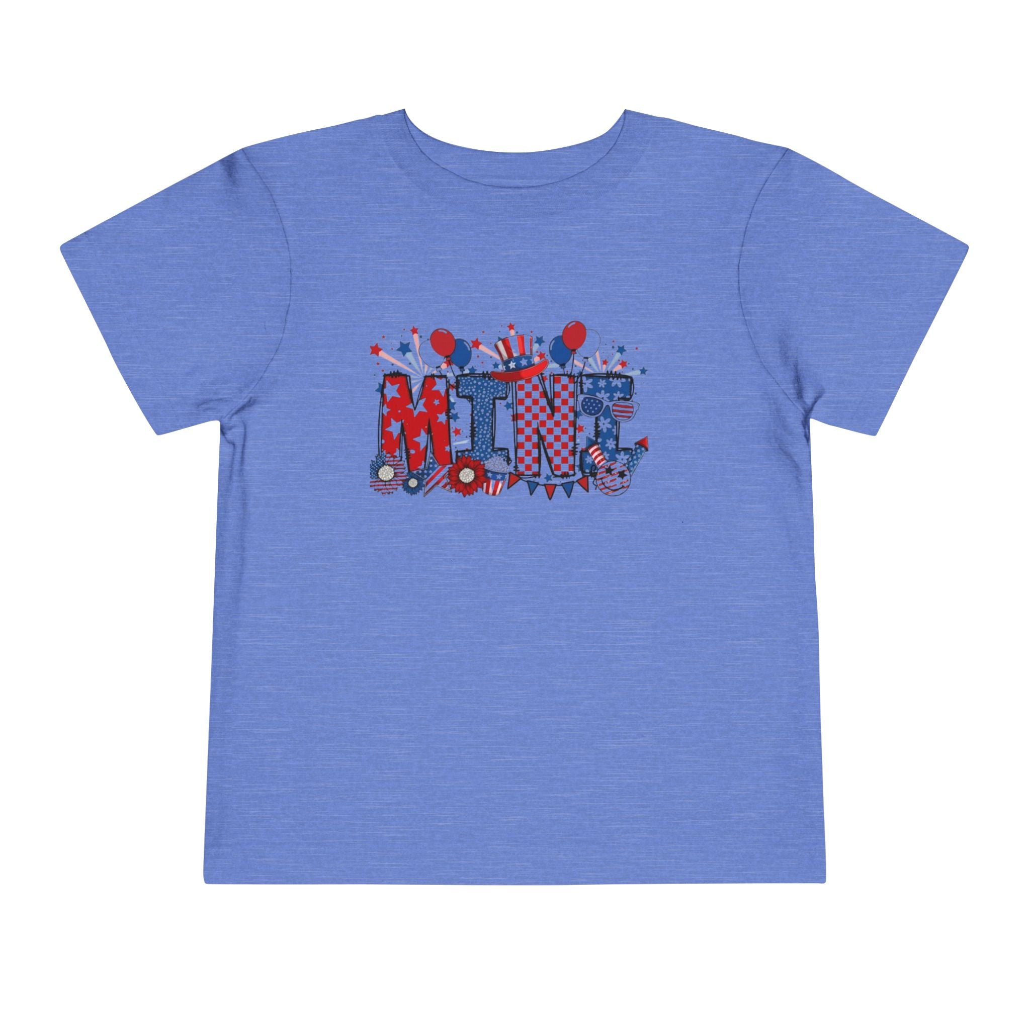 Toddler Tee - 'Mini' Patriotic 4th of July Kids Shirt (Red, White & Blue Stars & Stripes)