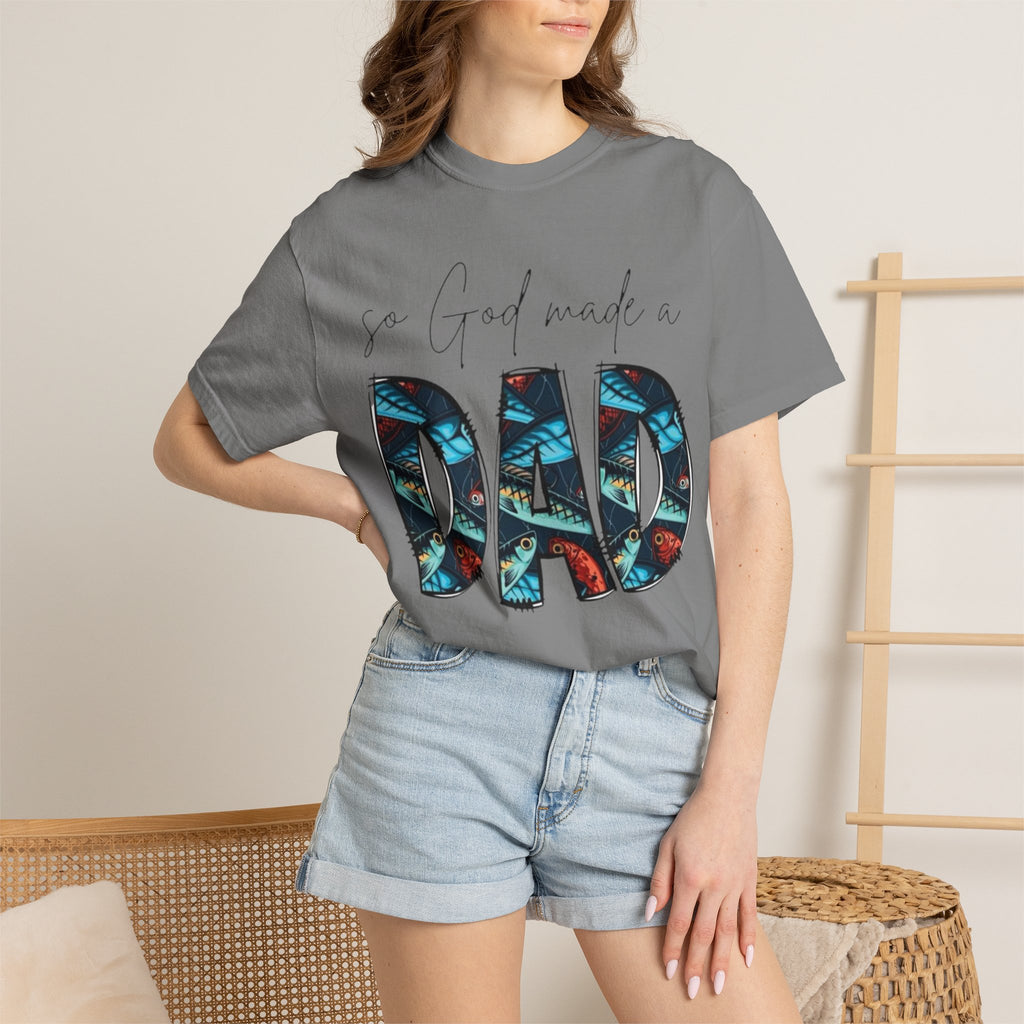 So God Made a Dad T-Shirt — Floral Pattern Father’s Day Tee