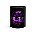 Iced & Iconic Coffee Mug – 11oz Black Ceramic