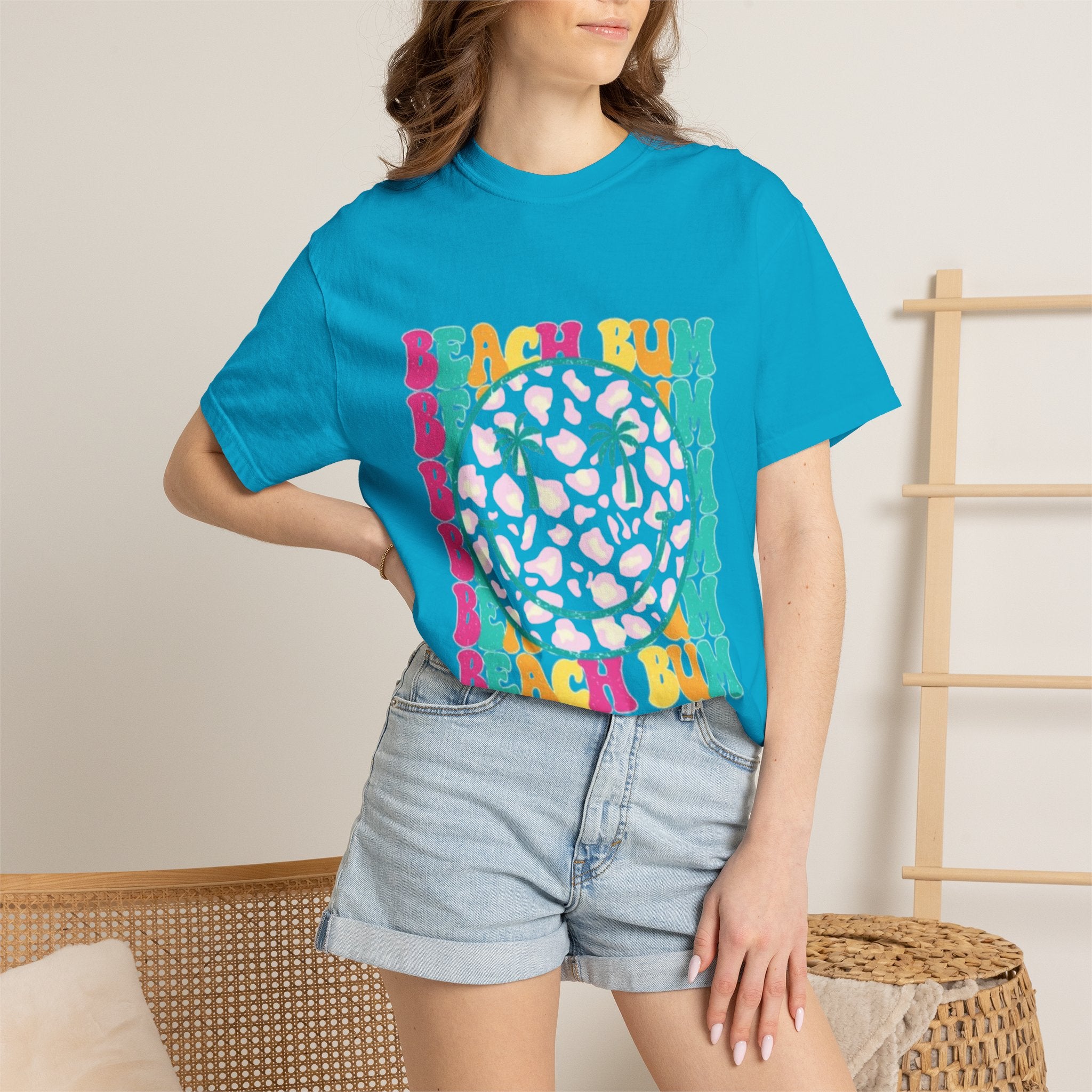 Beach Bum Smile T-Shirt — Retro Tropical Graphic Tee
