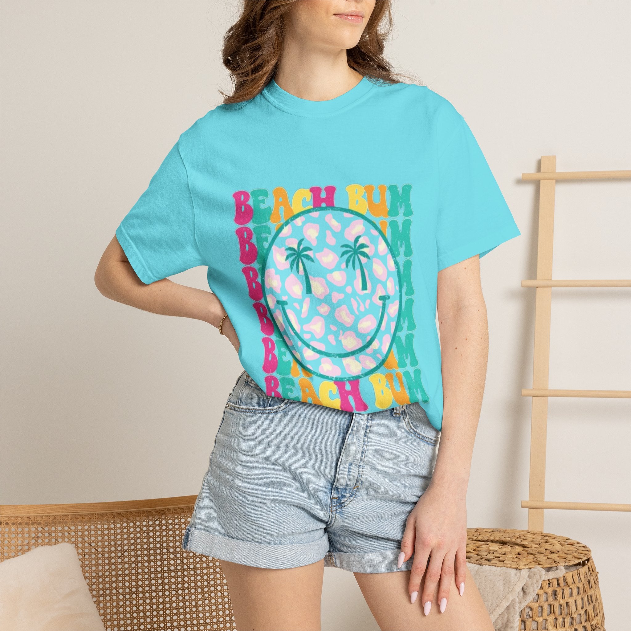 Beach Bum Smile T-Shirt — Retro Tropical Graphic Tee