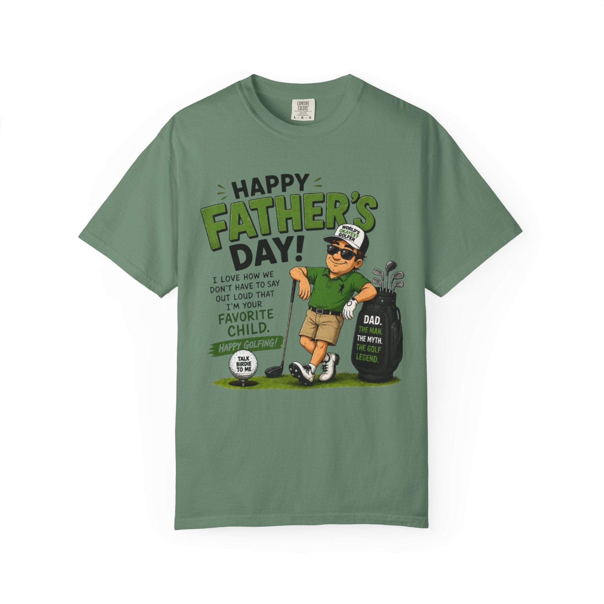 Father's Day Golf T-Shirt — Happy Father's Day 'You're My Favorite Child' Funny Golf Dad Tee