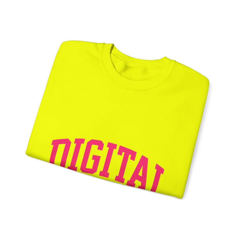 Digital Girls Club Sweatshirt — Pink Collegiate Crewneck