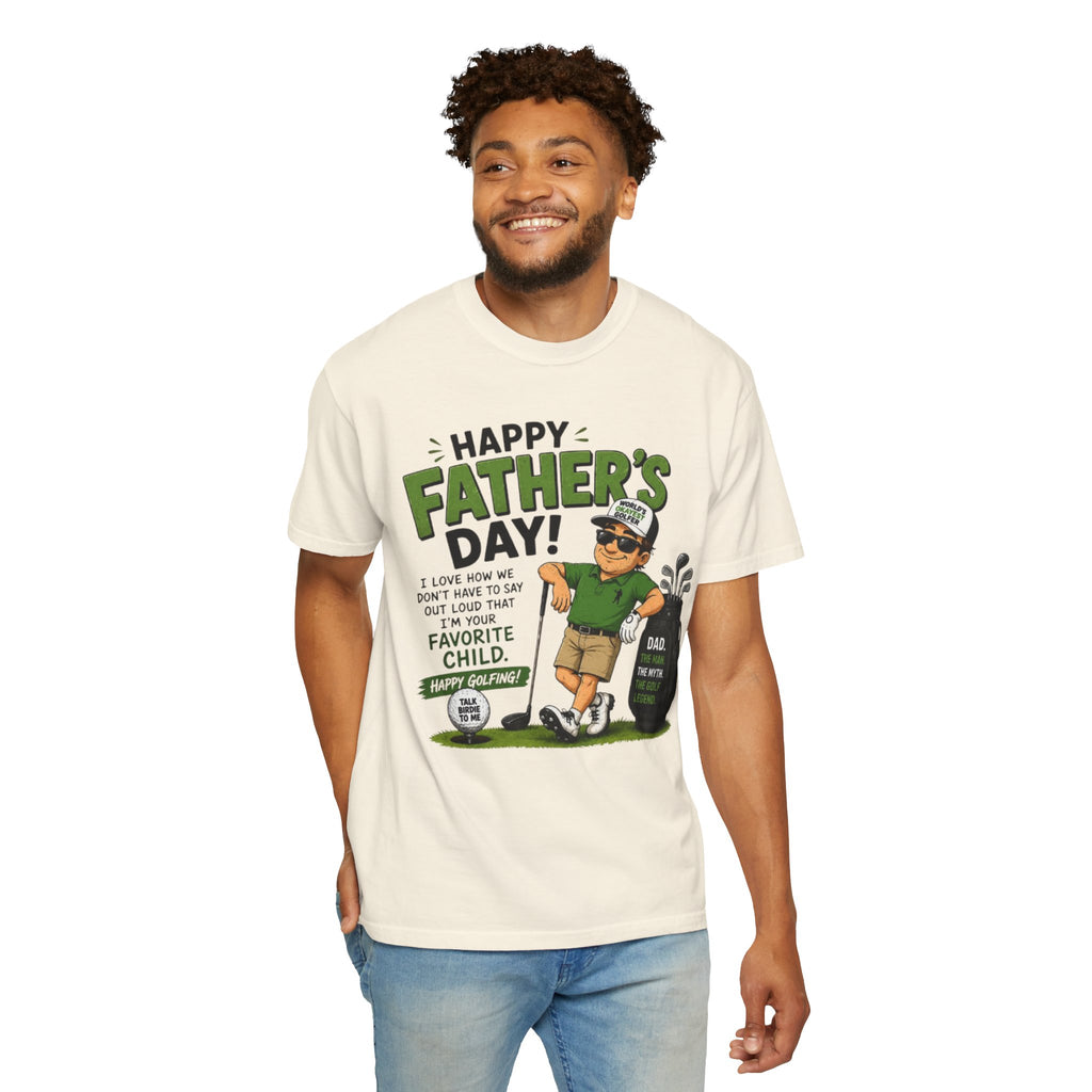 Father's Day Golf T-Shirt — Happy Father's Day 'You're My Favorite Child' Funny Golf Dad Tee