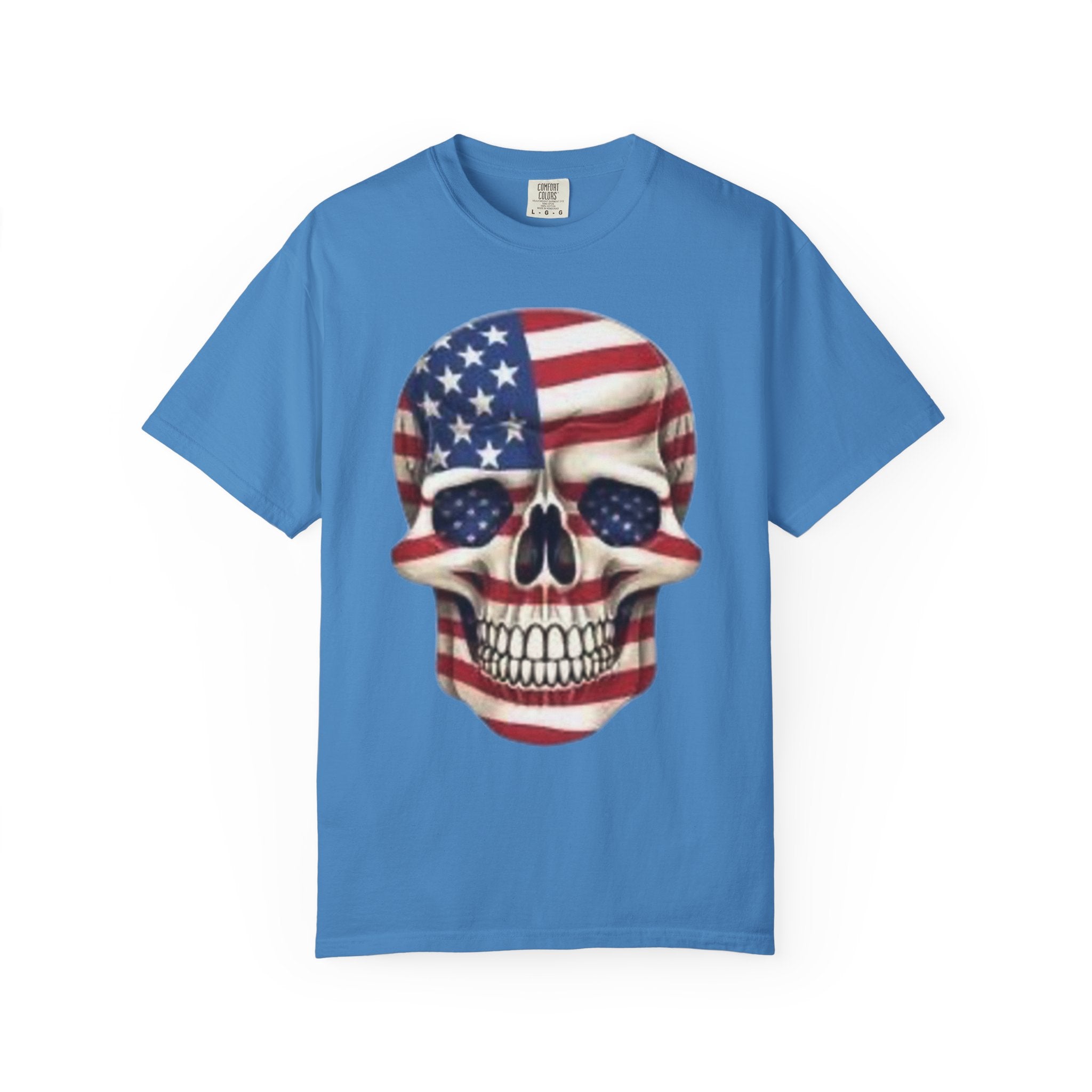 American Flag Skull T-Shirt — Patriotic Skull Graphic Tee