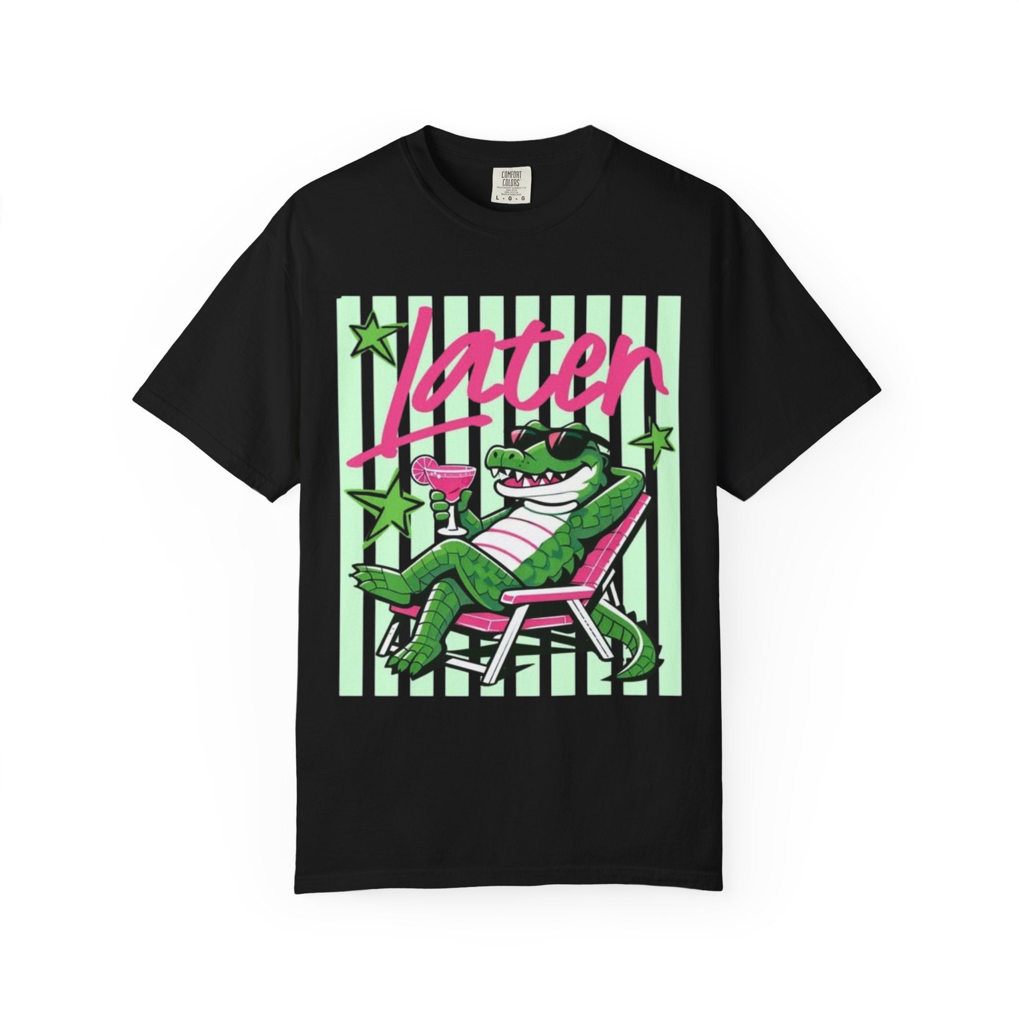 Later Lounge Alligator T-Shirt — Relaxed Croc Graphic Tee