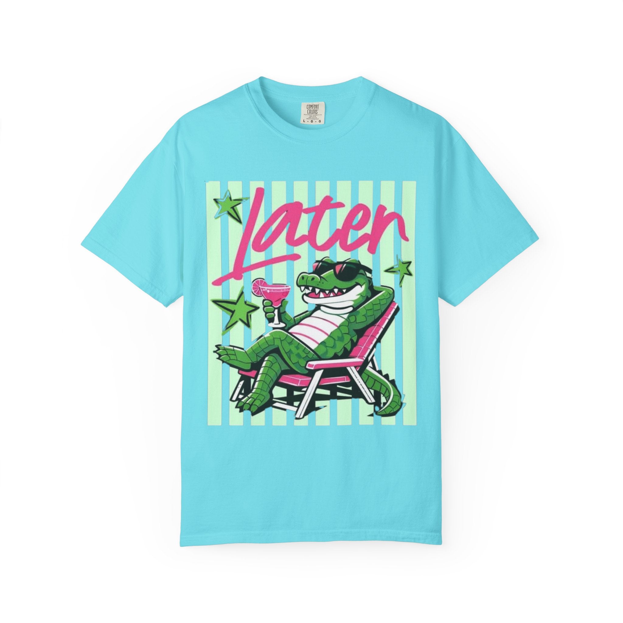 Later Lounge Alligator T-Shirt — Relaxed Croc Graphic Tee