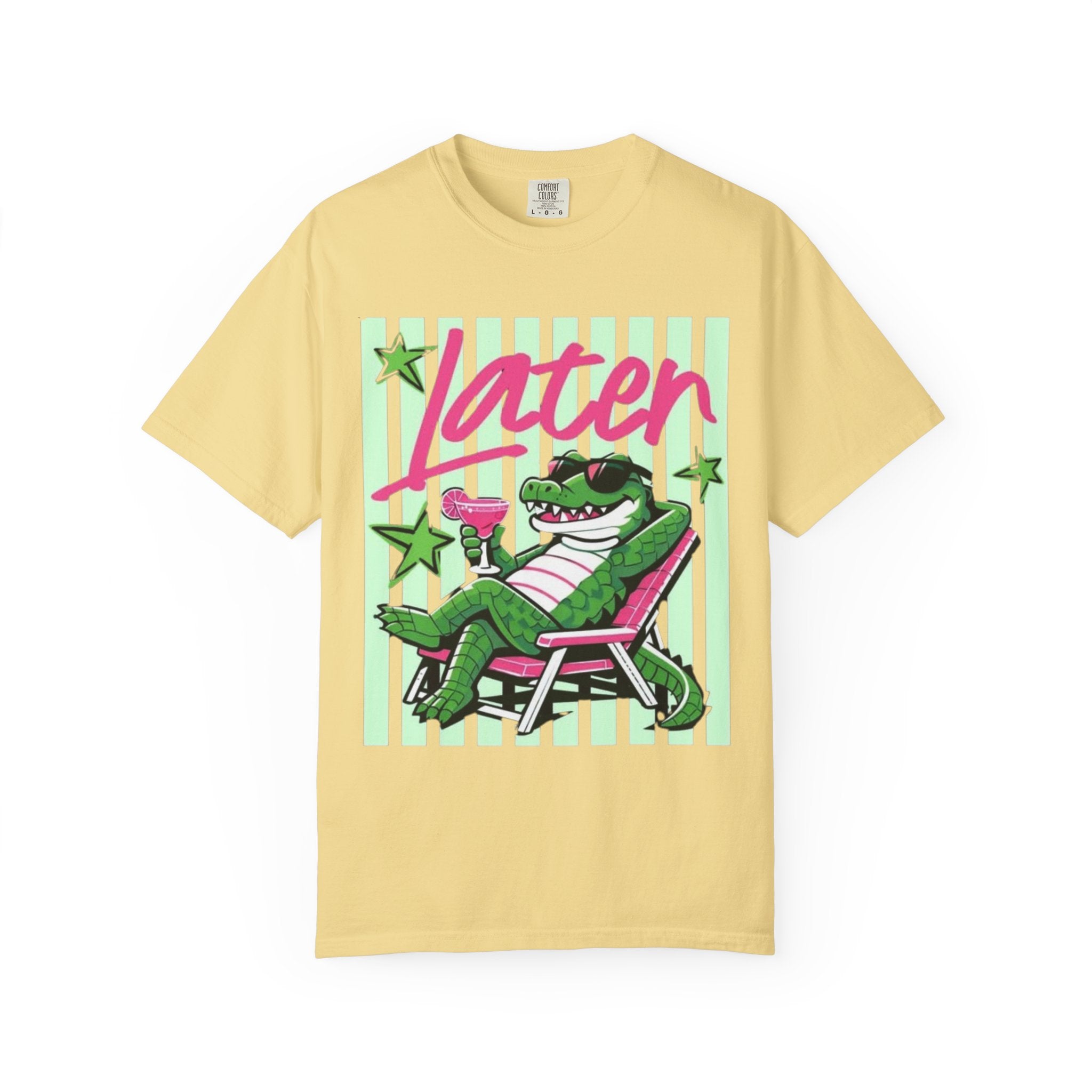 Later Lounge Alligator T-Shirt — Relaxed Croc Graphic Tee