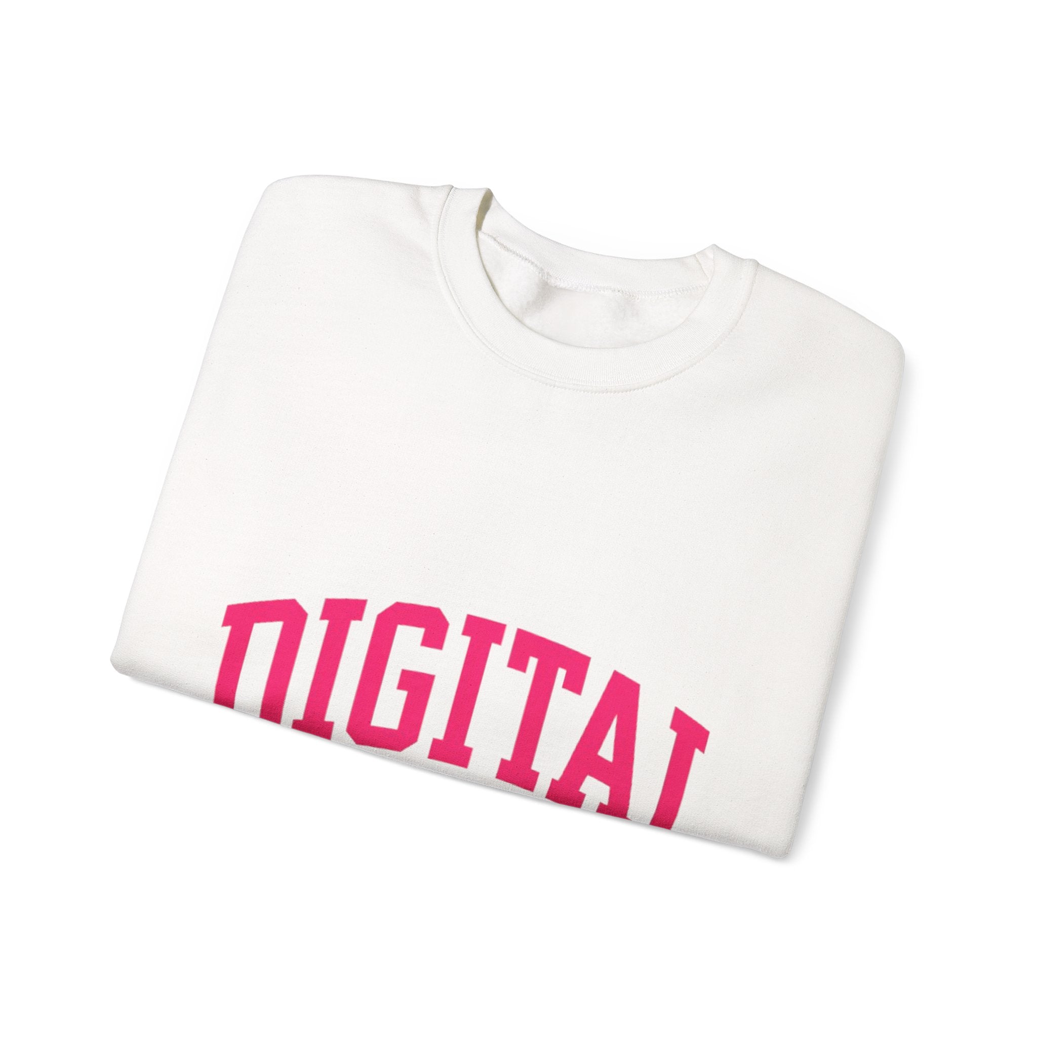 Digital Girls Club Sweatshirt — Pink Collegiate Crewneck