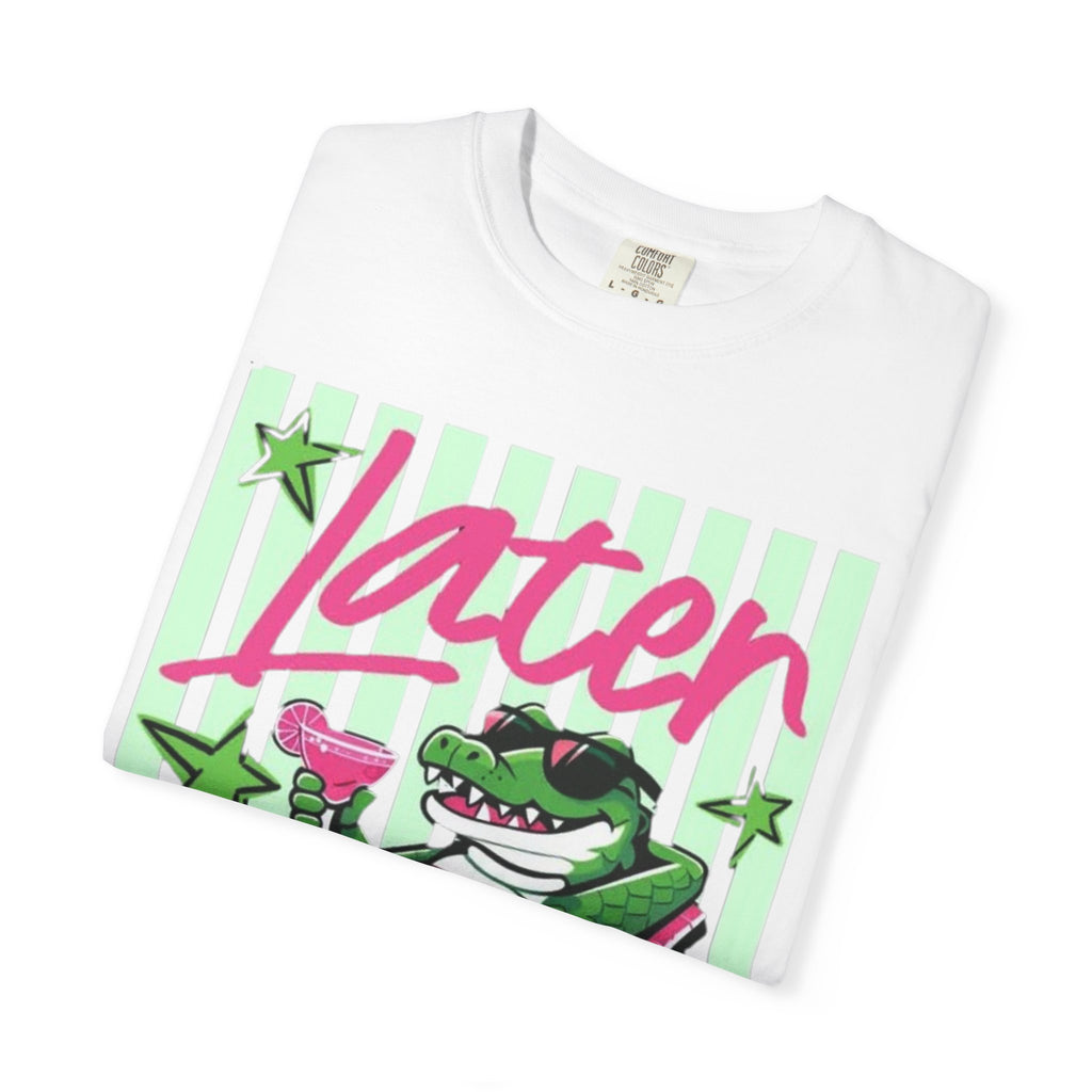 Later Lounge Alligator T-Shirt — Relaxed Croc Graphic Tee