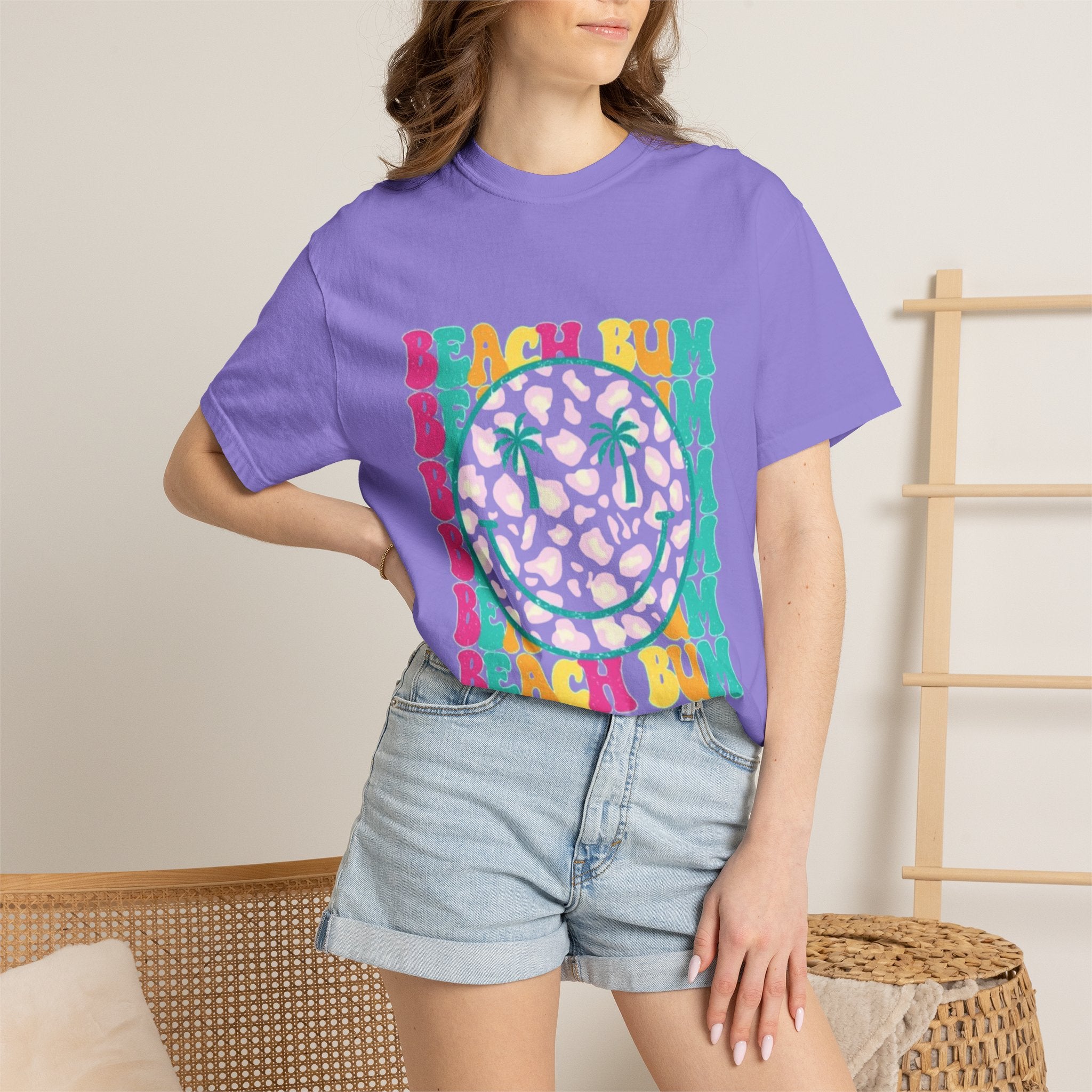 Beach Bum Smile T-Shirt — Retro Tropical Graphic Tee