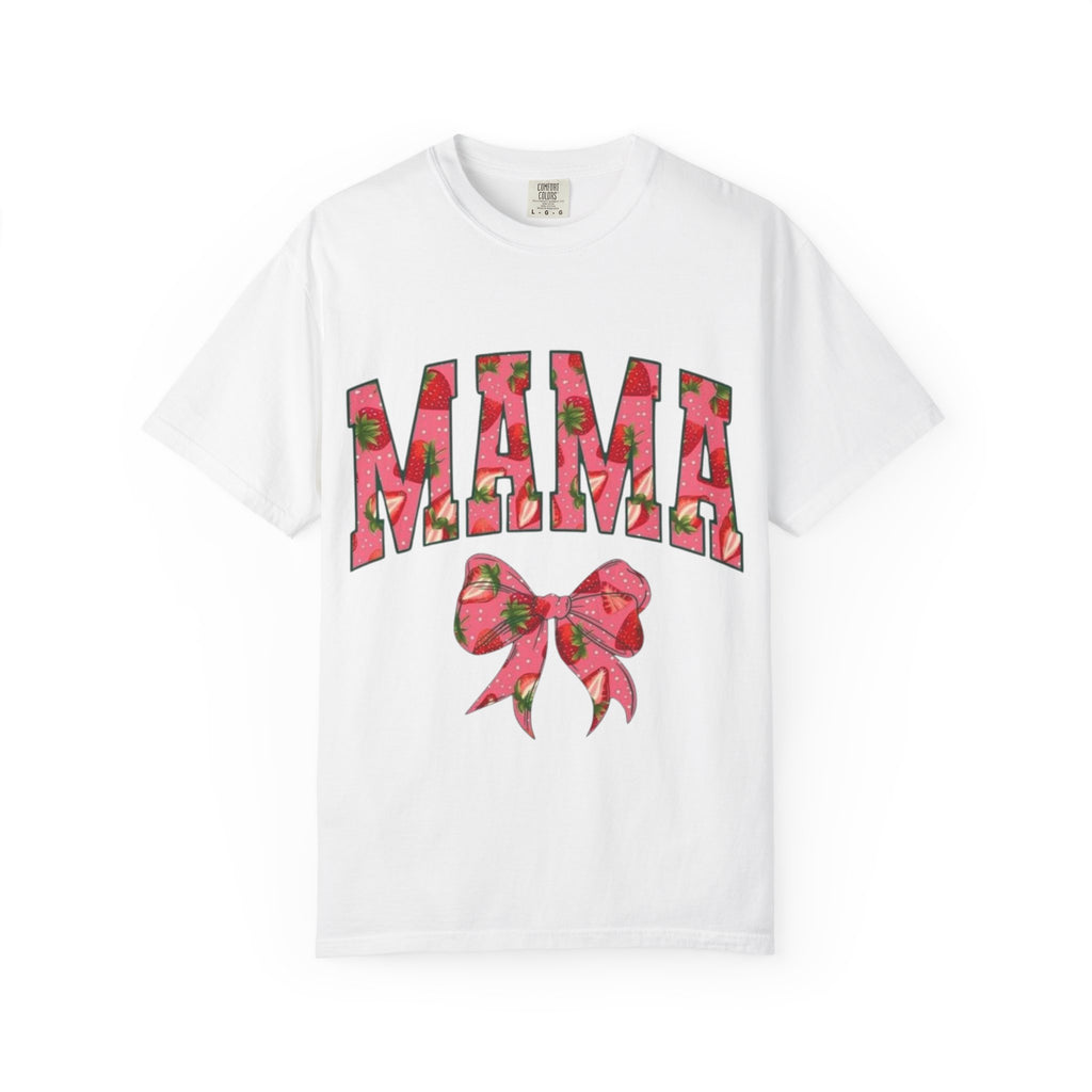 Mama Strawberry  Bow T-Shirt
