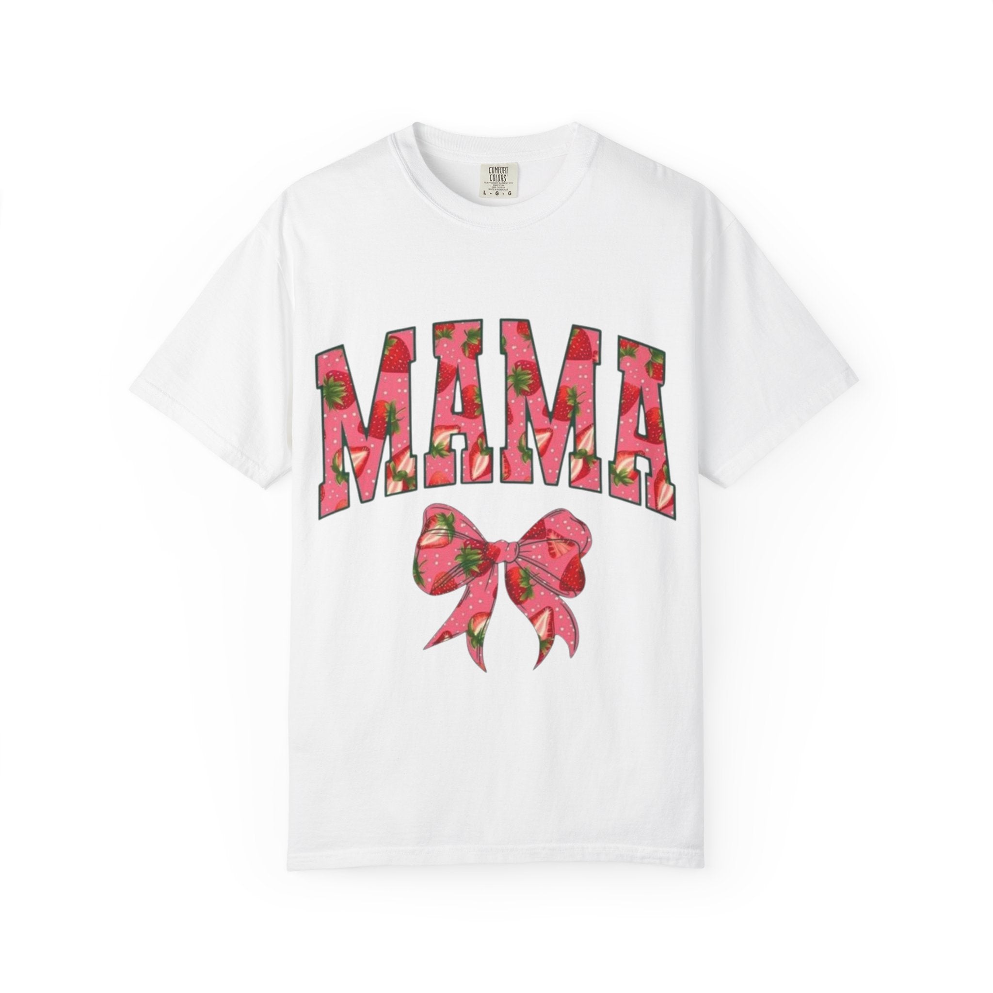 Mama Strawberry  Bow T-Shirt