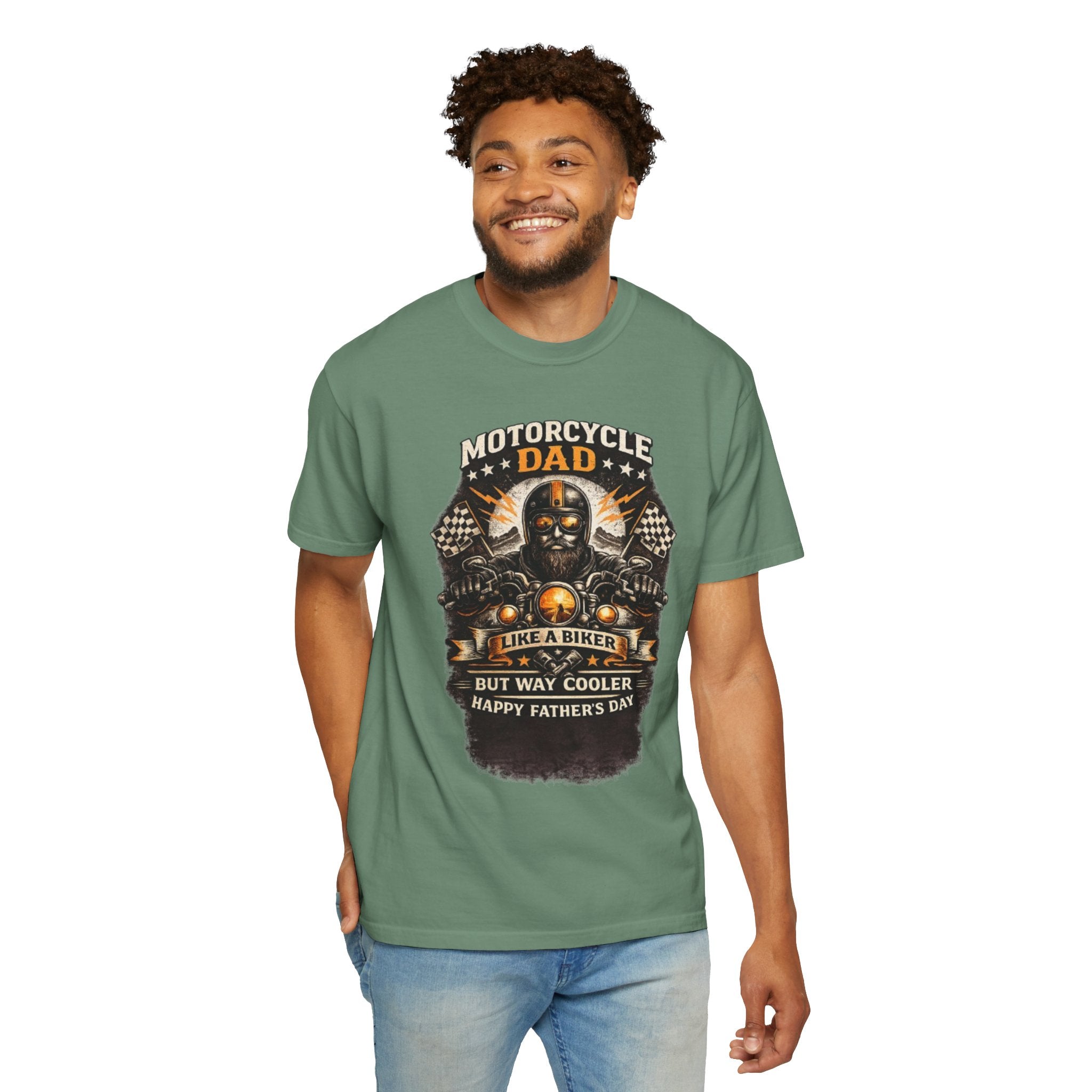 Motorcycle Dad T-Shirt — "Like a Biker but Way Cooler" Father's Day Gift