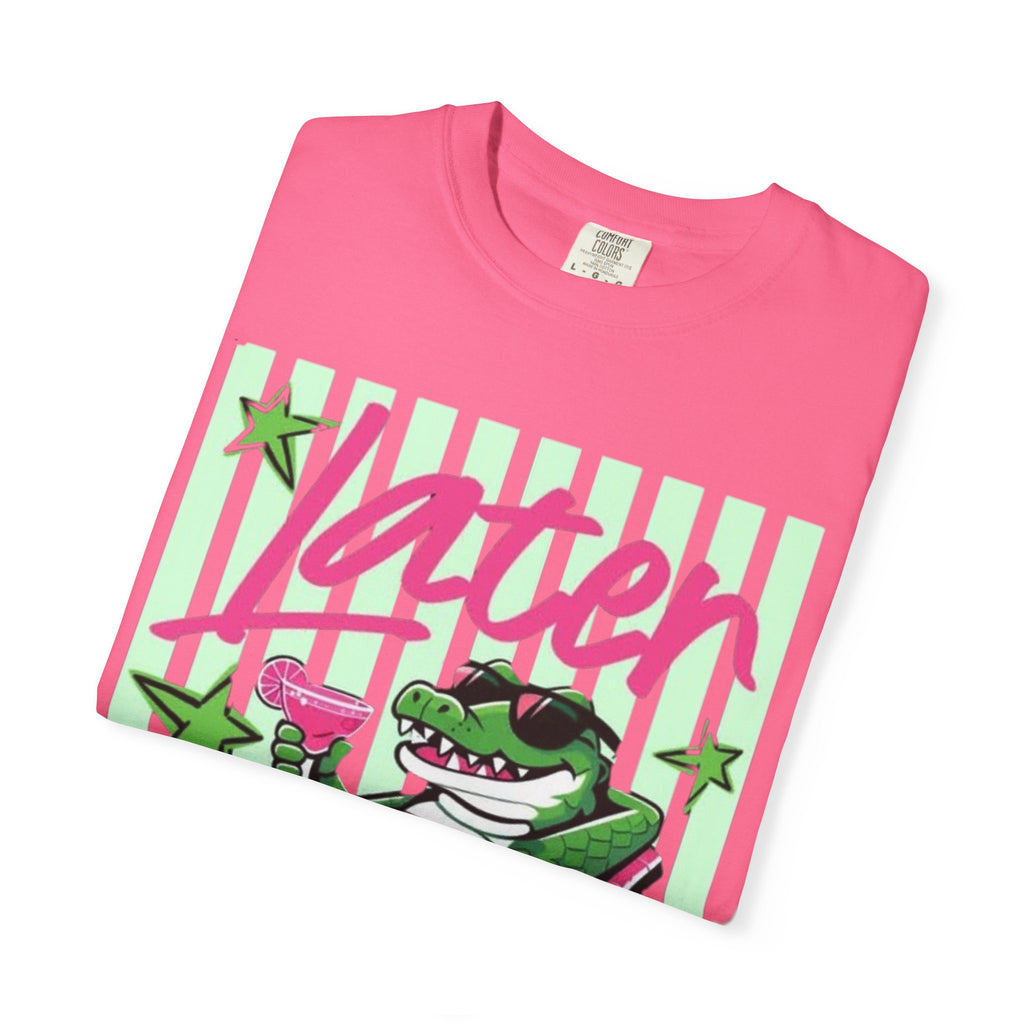Later Lounge Alligator T-Shirt — Relaxed Croc Graphic Tee