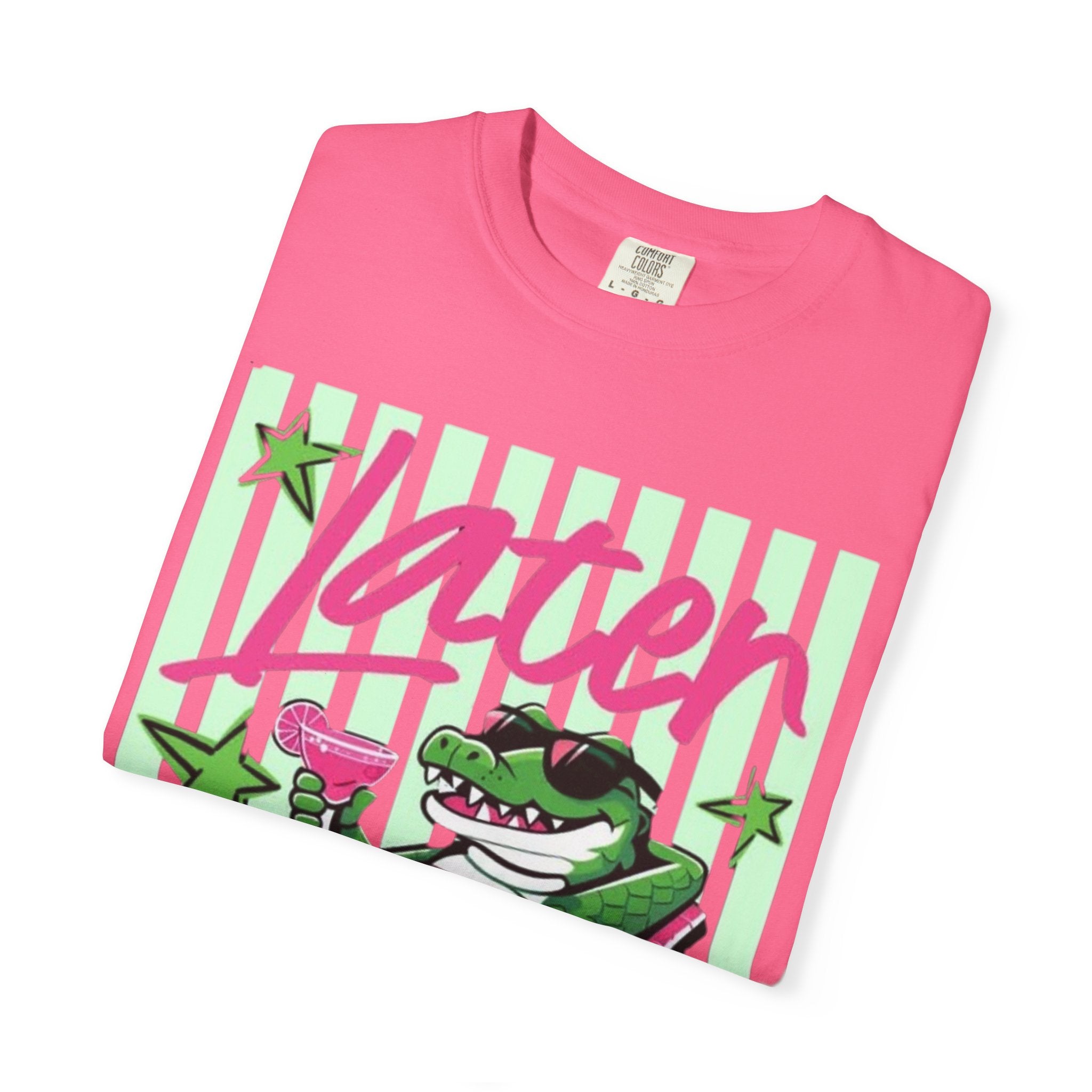 Later Lounge Alligator T-Shirt — Relaxed Croc Graphic Tee