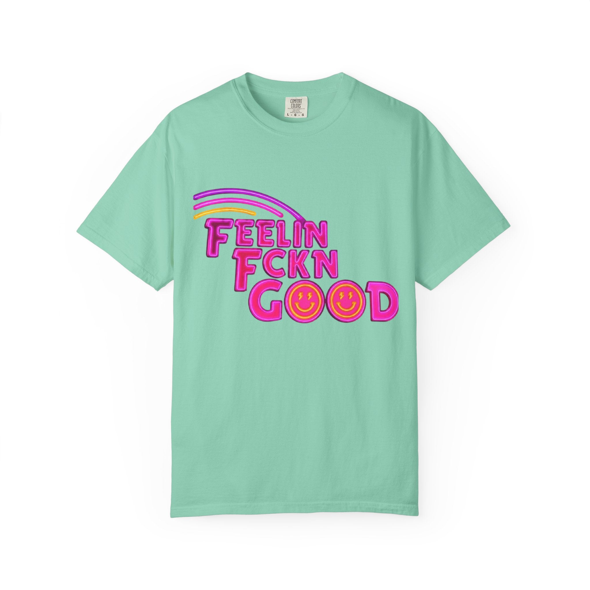 Feelin' Fckn Good T-Shirt – Retro Rainbow Smiley Graphic Tee