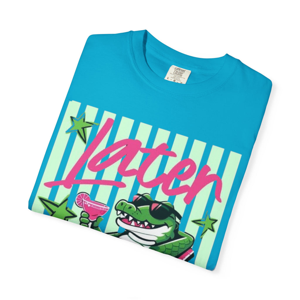 Later Lounge Alligator T-Shirt — Relaxed Croc Graphic Tee