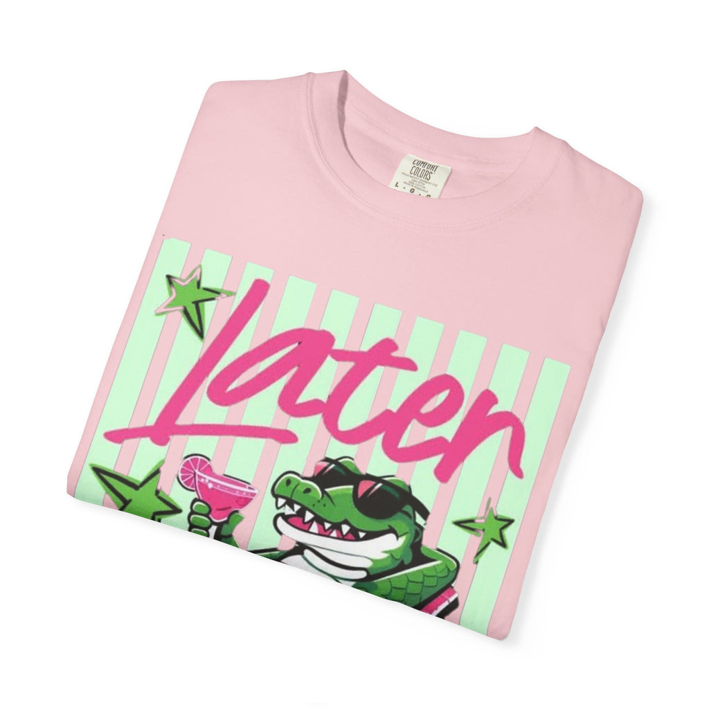 Later Lounge Alligator T-Shirt — Relaxed Croc Graphic Tee