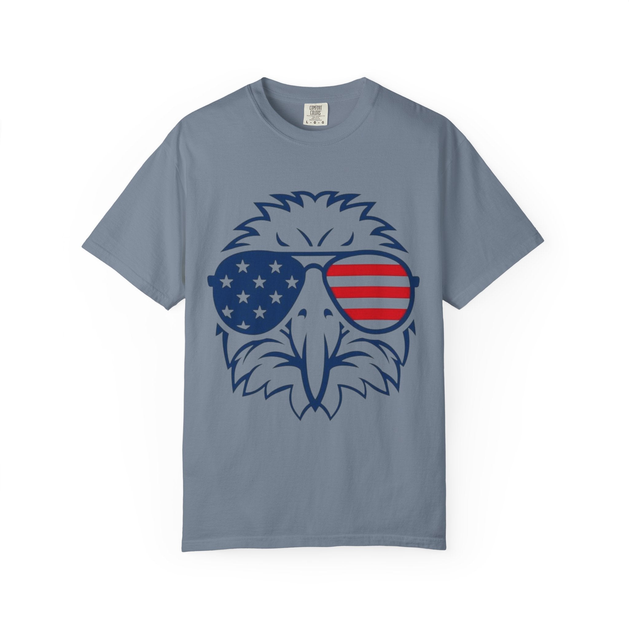 Patriotic Eagle T-Shirt — Bald Eagle with American Flag Sunglasses