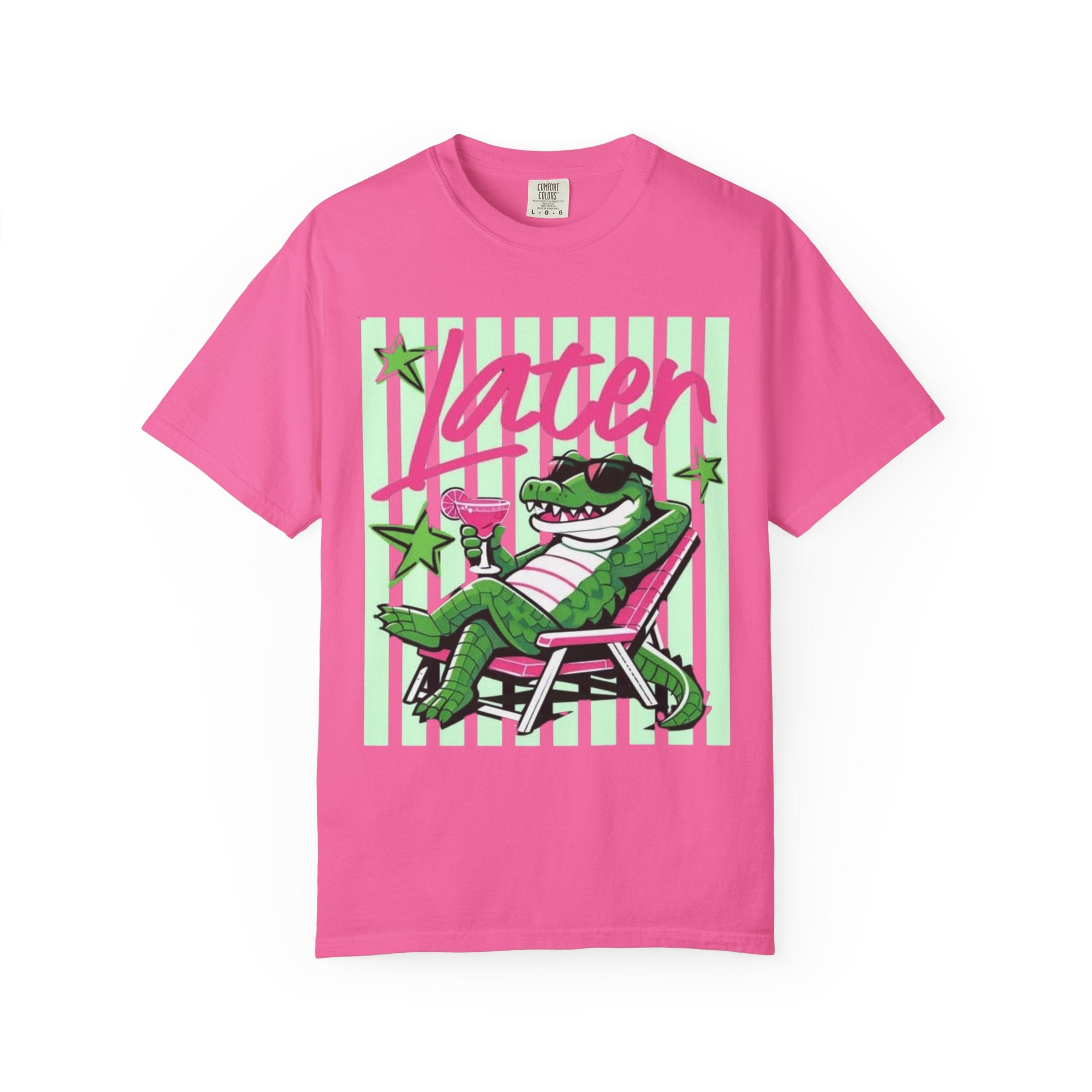 Later Lounge Alligator T-Shirt — Relaxed Croc Graphic Tee