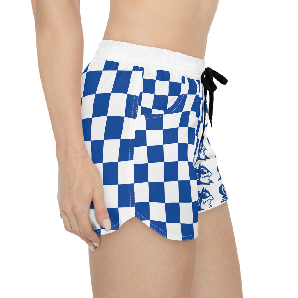 Blue Devil  Checkered Women's Casual Shorts