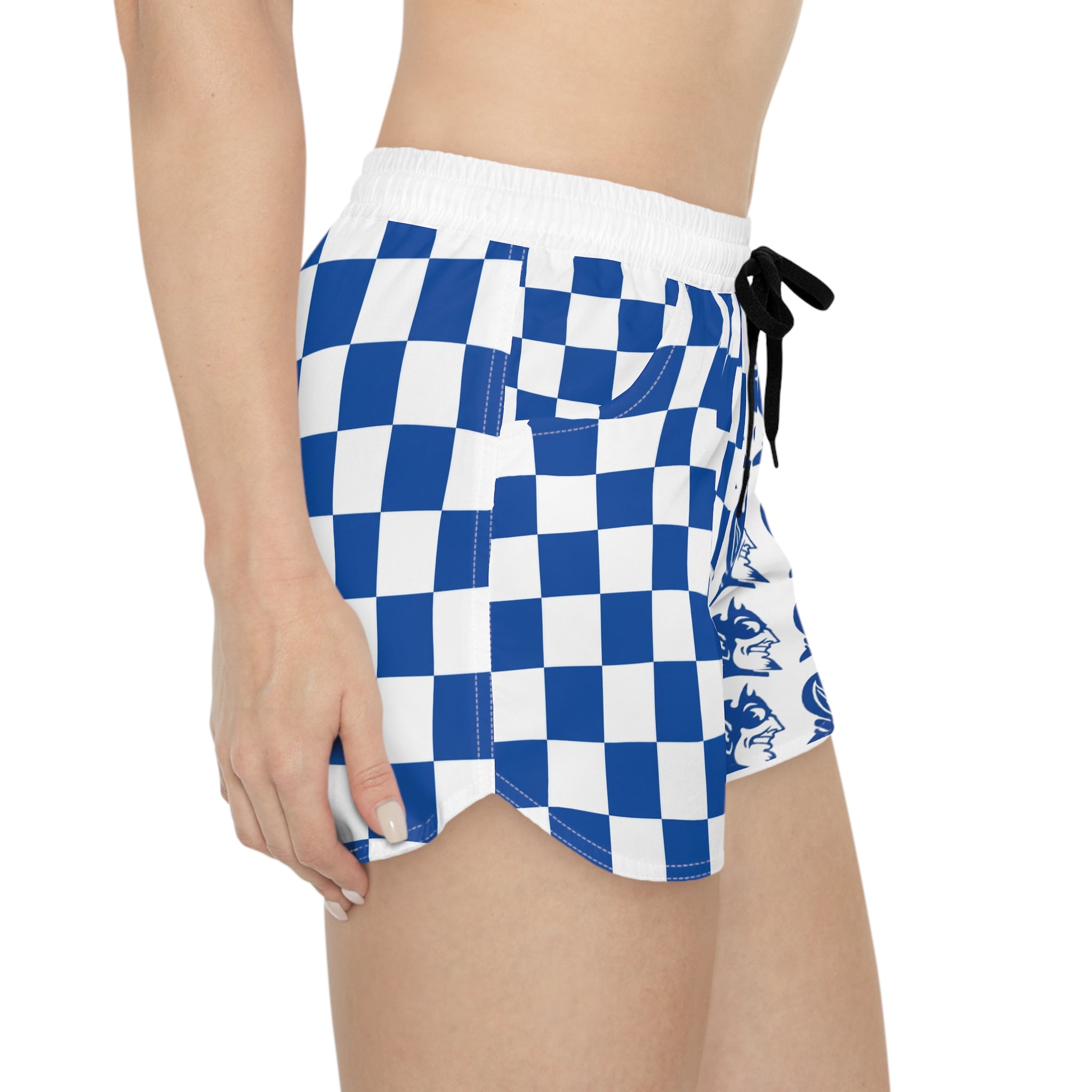 Blue Devil  Checkered Women's Casual Shorts