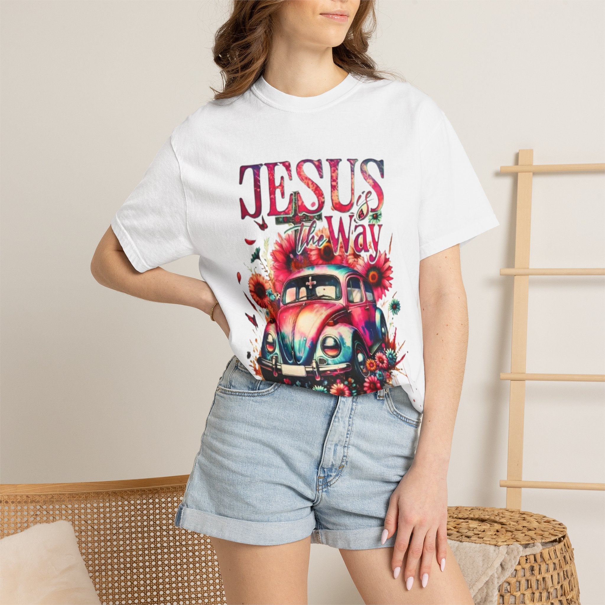 Jesus Is The Way Vintage Beetle T-Shirt
