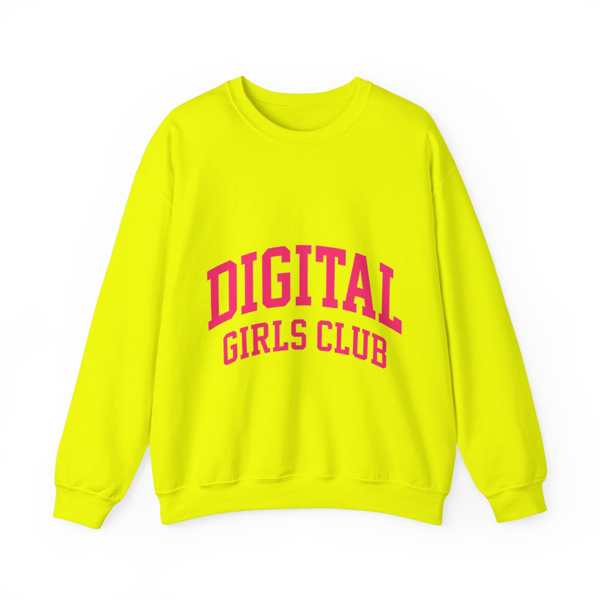 Digital Girls Club Sweatshirt — Pink Collegiate Crewneck