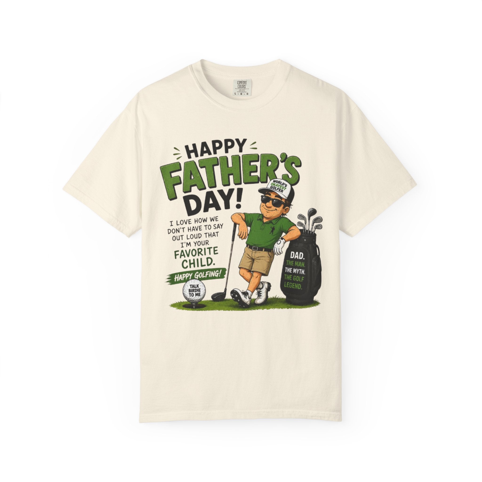 Father's Day Golf T-Shirt — Happy Father's Day 'You're My Favorite Child' Funny Golf Dad Tee