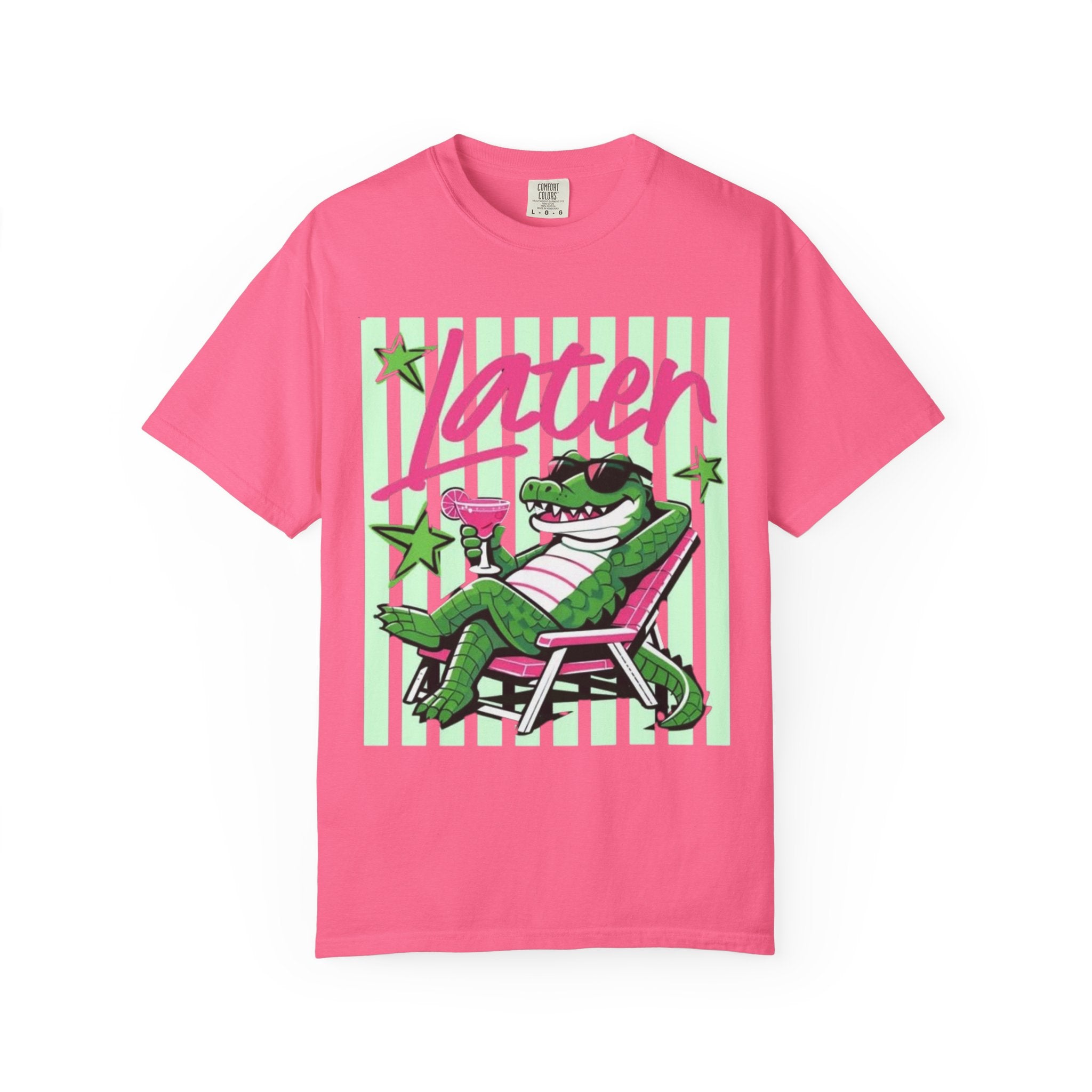 Later Lounge Alligator T-Shirt — Relaxed Croc Graphic Tee