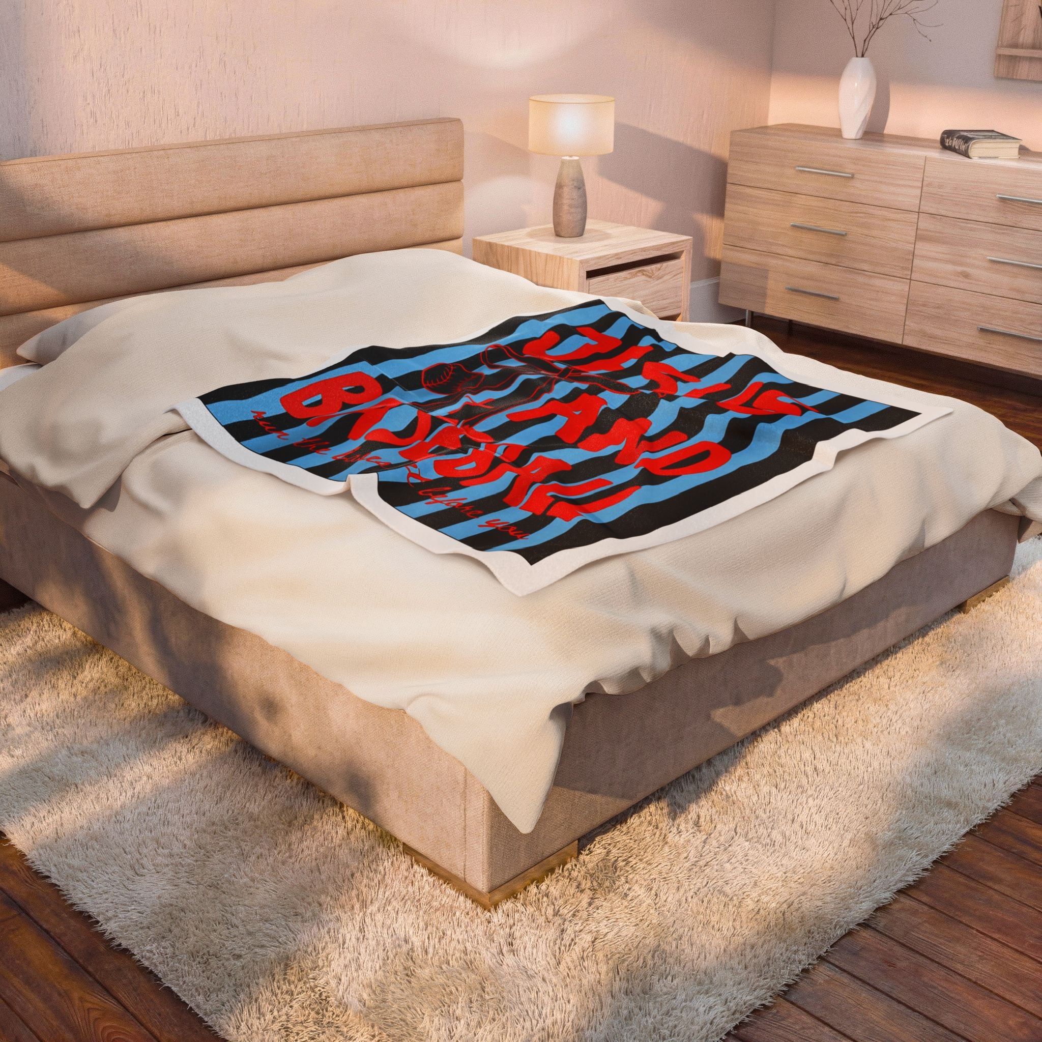 Jesus and Baseball plush blanket